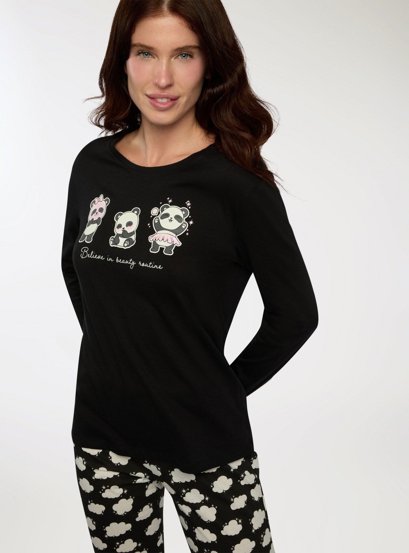 Set pigiama con stampe panda
