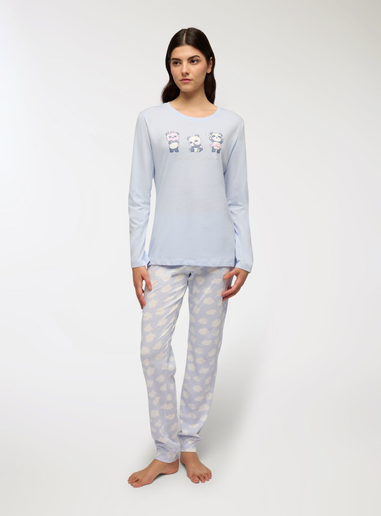 Set pigiama con stampe panda