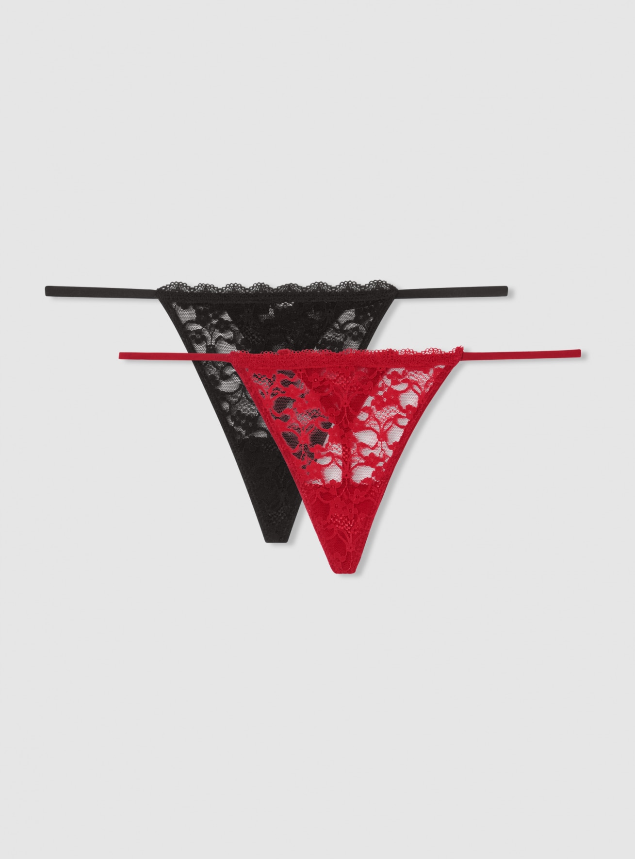 Pack 2 perizomi t-tong in pizzo