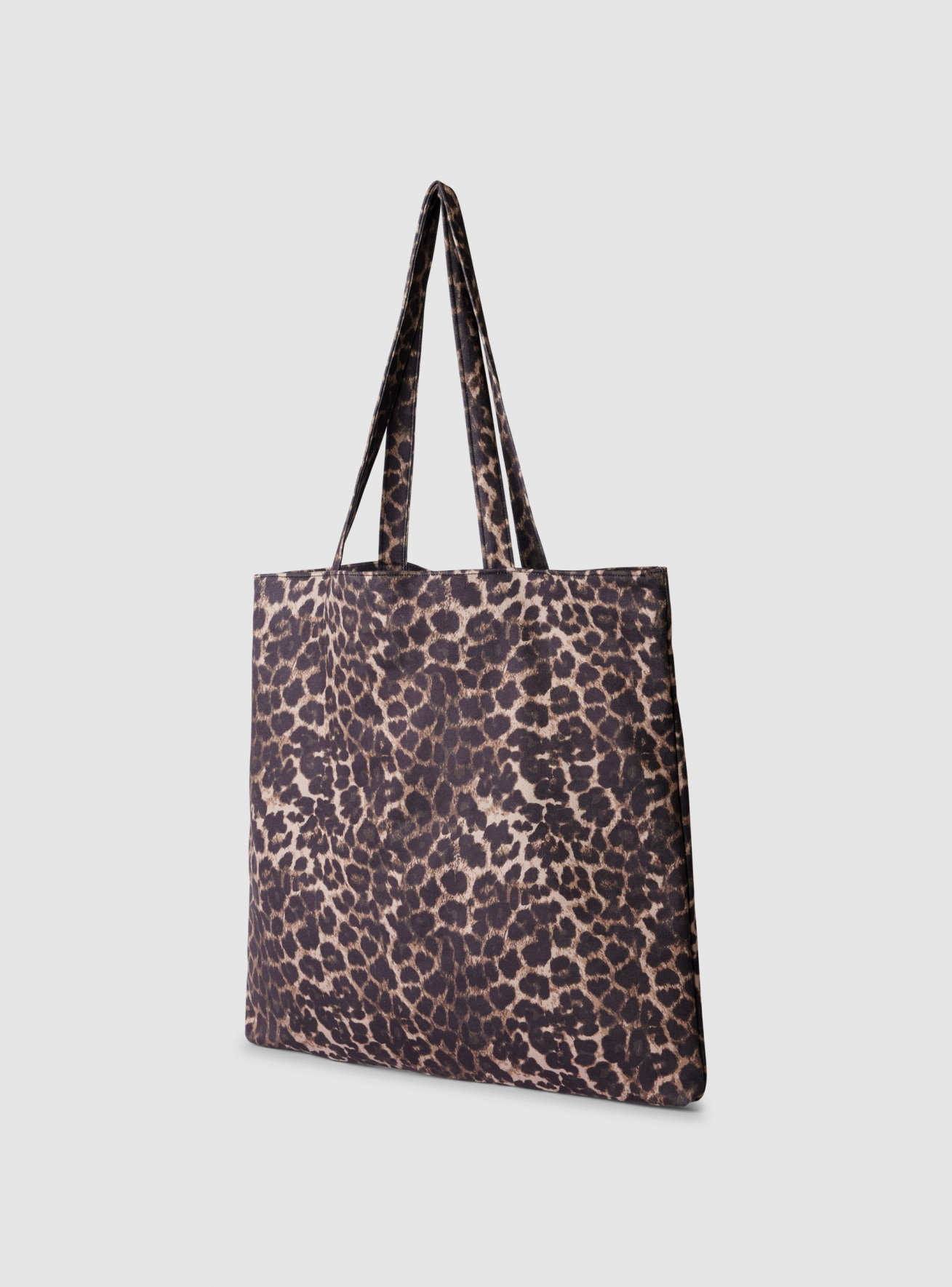 Borsa shopper in microfibra maculata