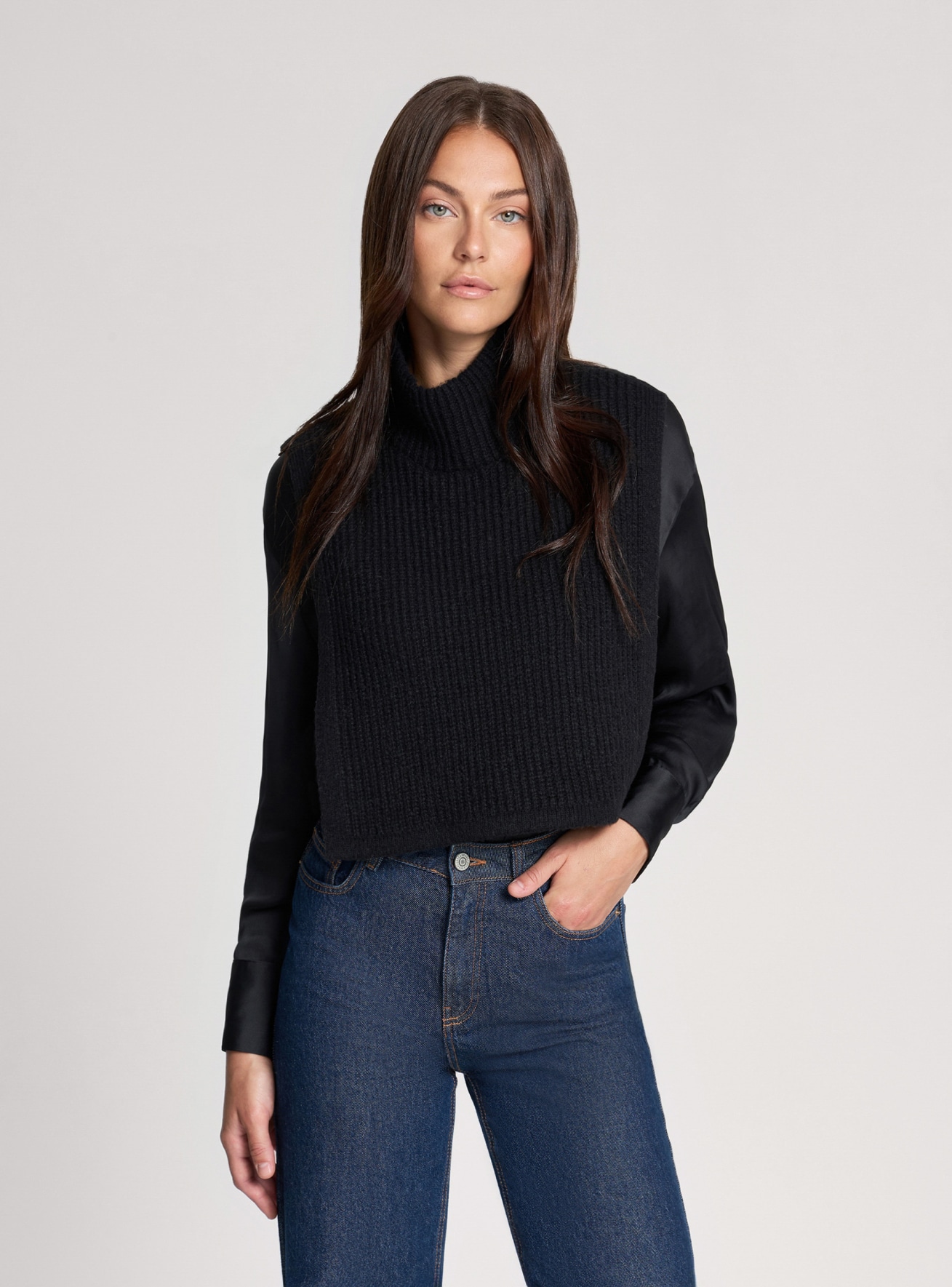 Poncho de color liso
