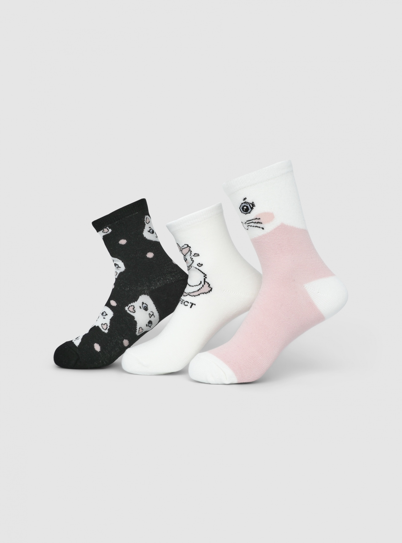Pack 3 paia di calzini con gattini