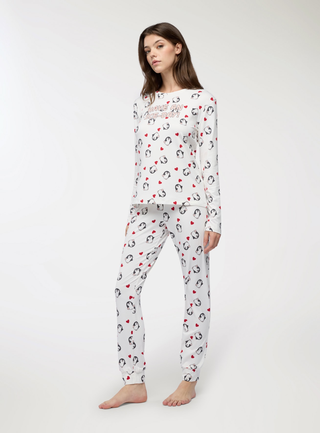 Pigiama con stampa pinguini