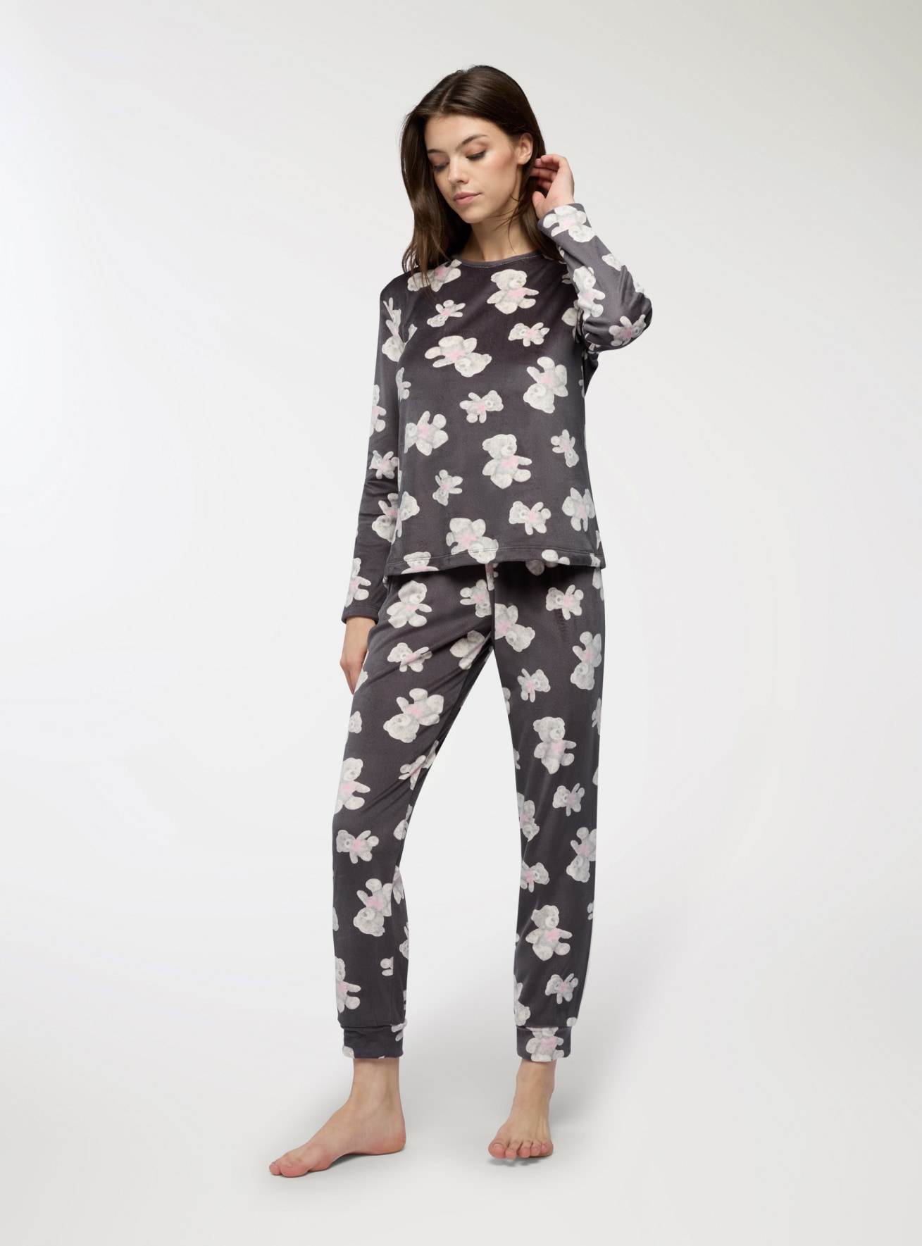 Komplet piżamy z nadrukiem misiów