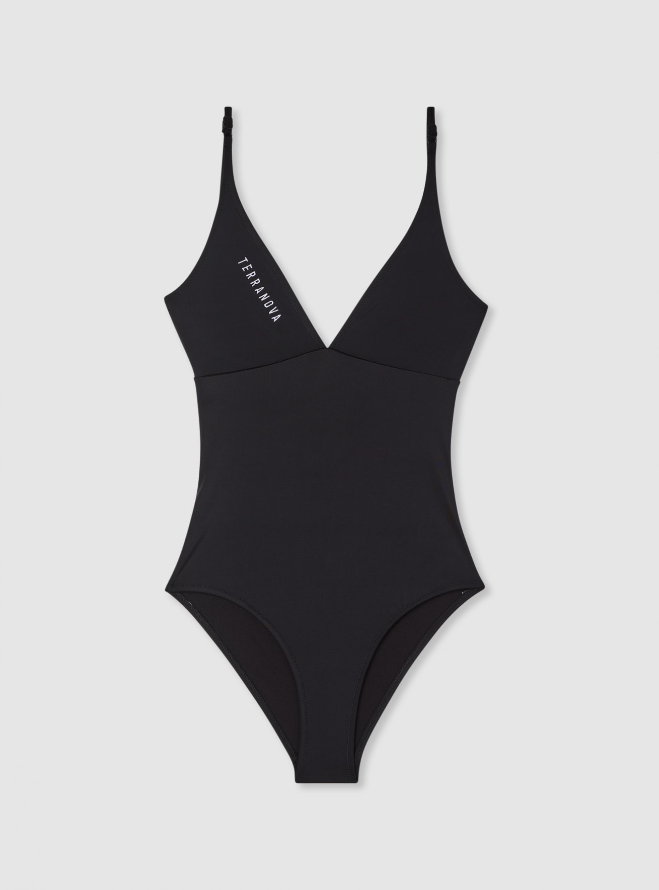 Costume intero con scollo a V ricamo logo TRN