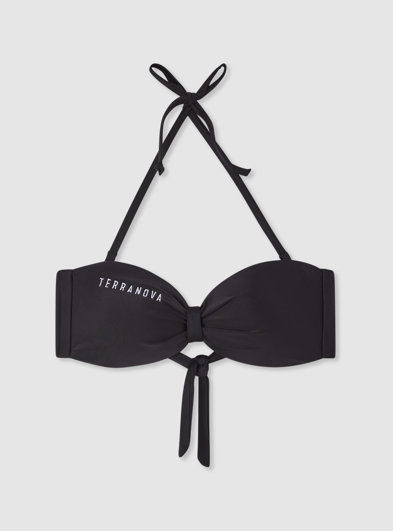 Reggiseno bikini a fascia con ricamo logo TRN