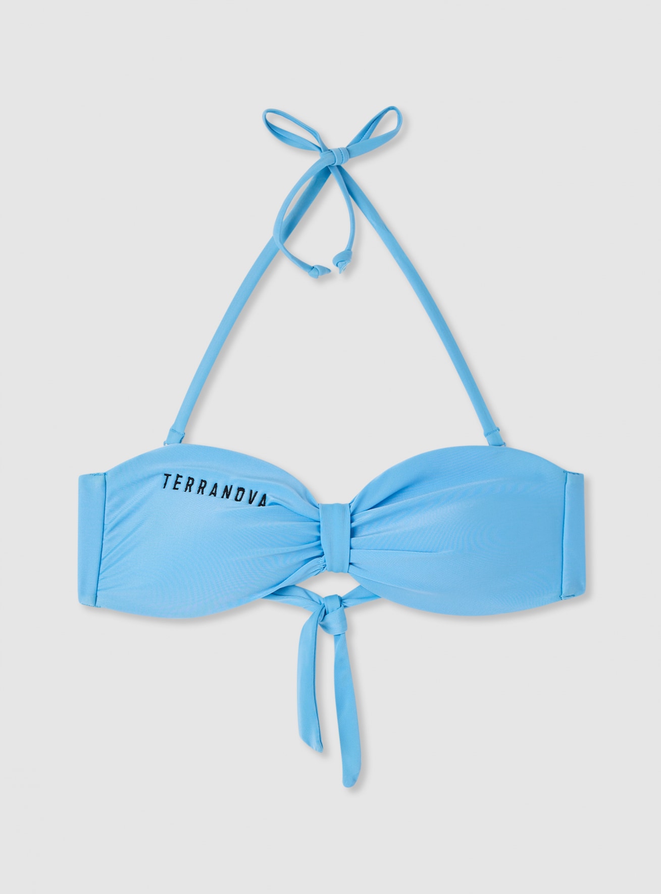 Reggiseno bikini a fascia con ricamo logo TRN