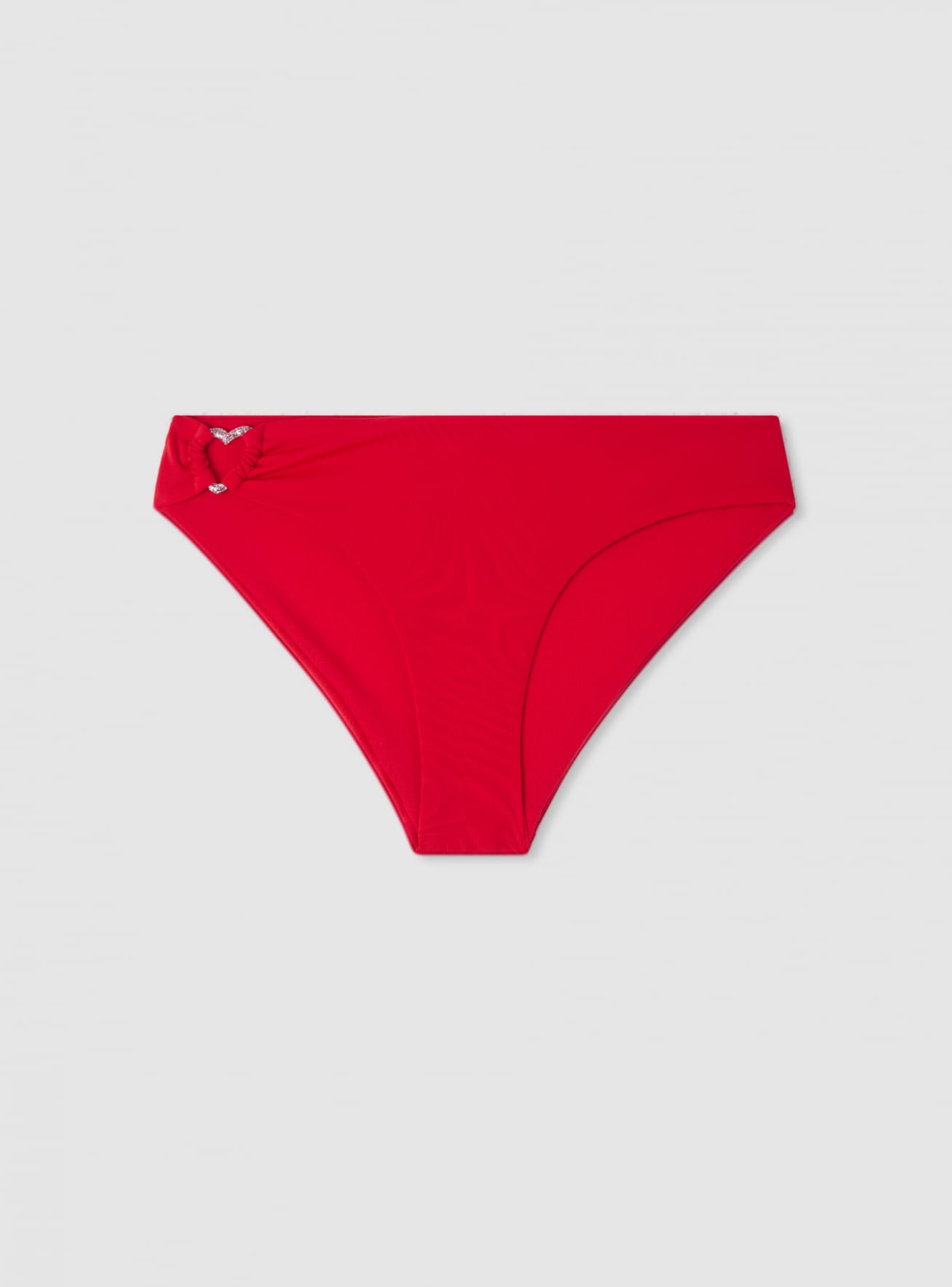 Slip bikini con anello a cuore ricamo logo TRN