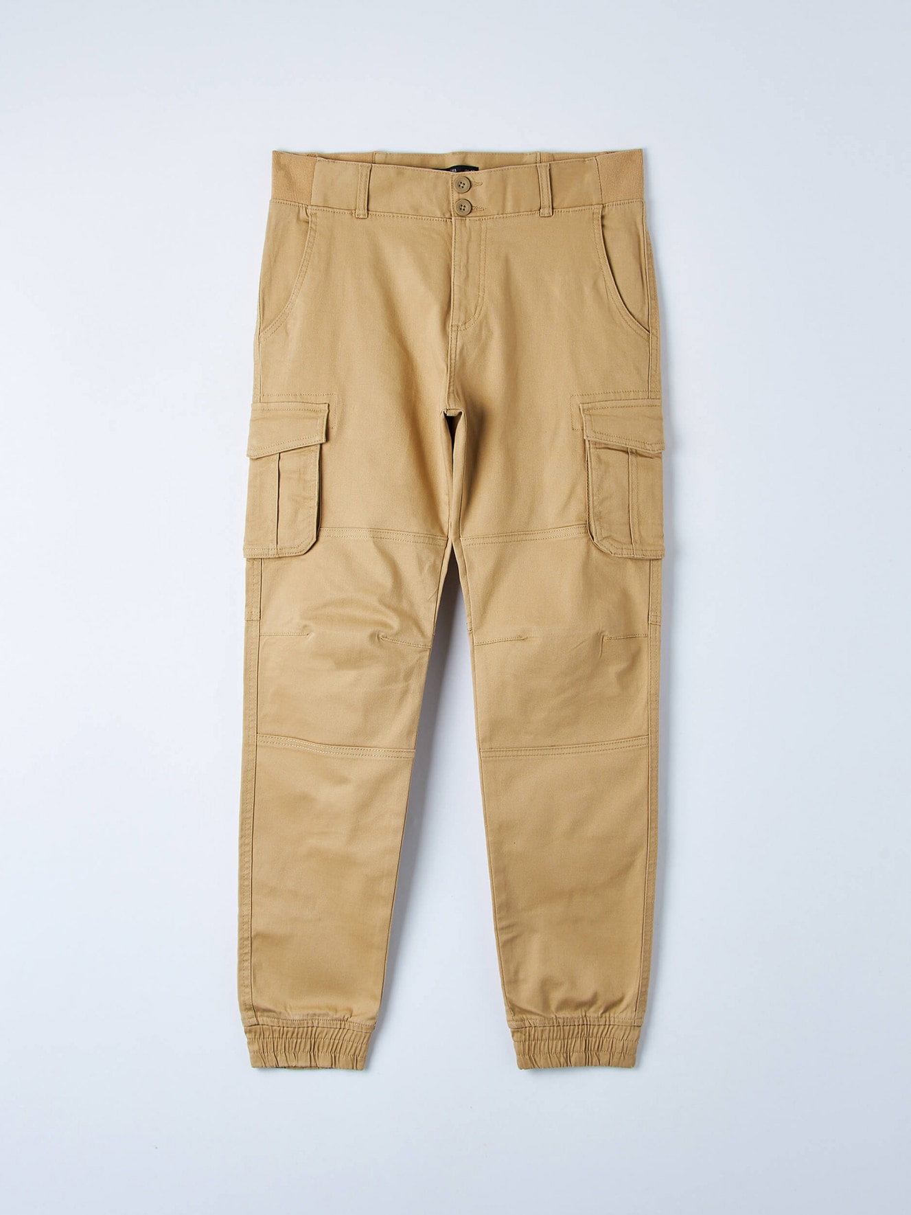Beige light Cargo pants with ankle cuffs - Buy Online | Terranova