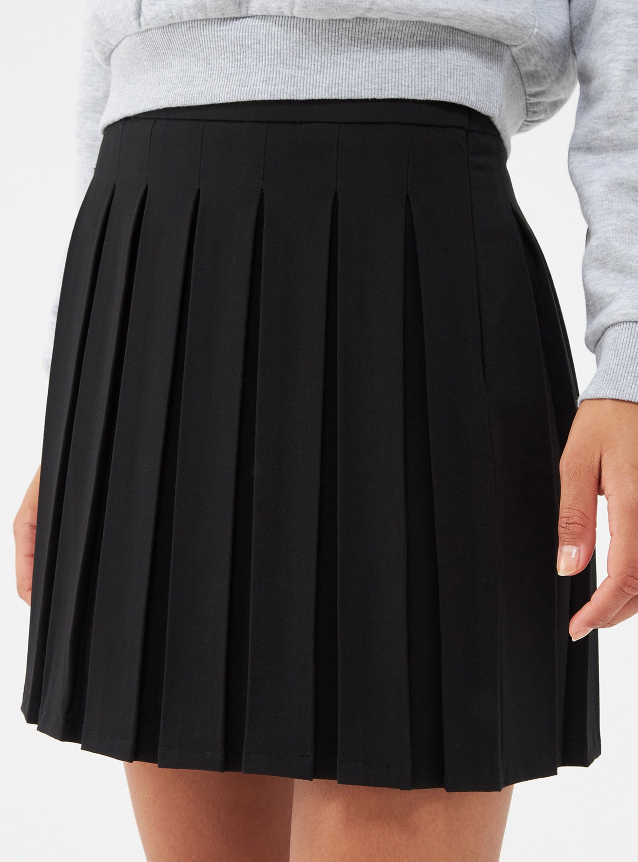 Black Pleated skater skirt - Buy Online