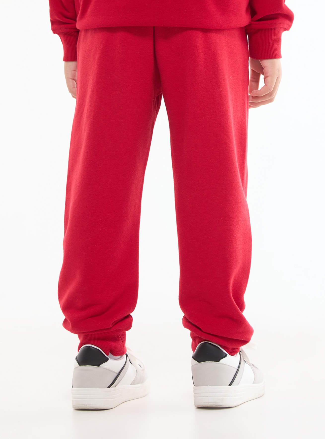 Red bright Tracksuit bottoms with sporty print - Buy Online