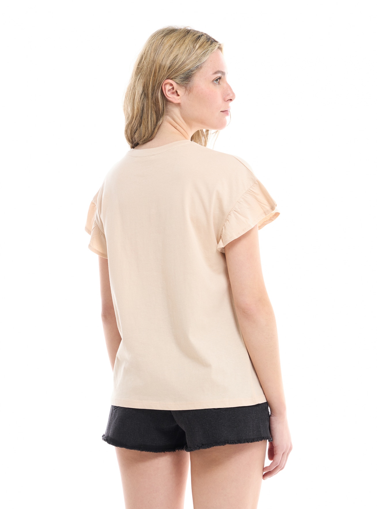 T-shirt oversize - Beige chiaro - DONNA