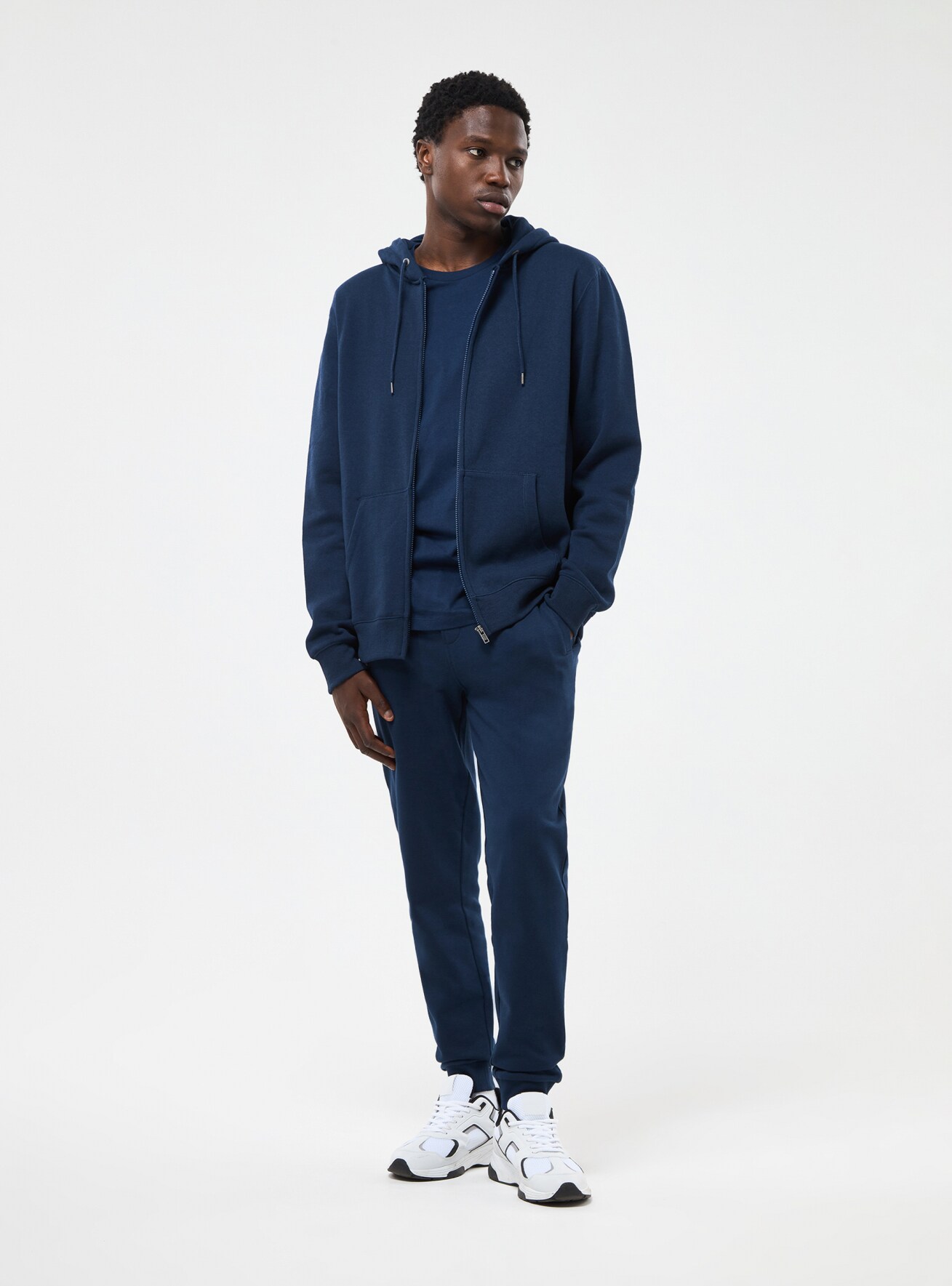 Blue navy Single-colour hoodie - Buy Online