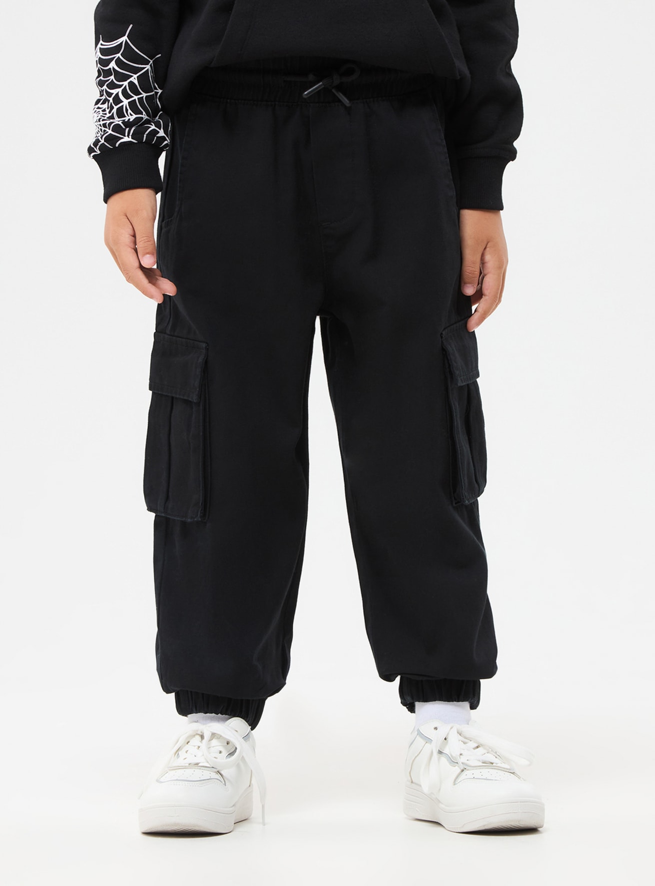 Black Baggy cargo trousers - Buy Online