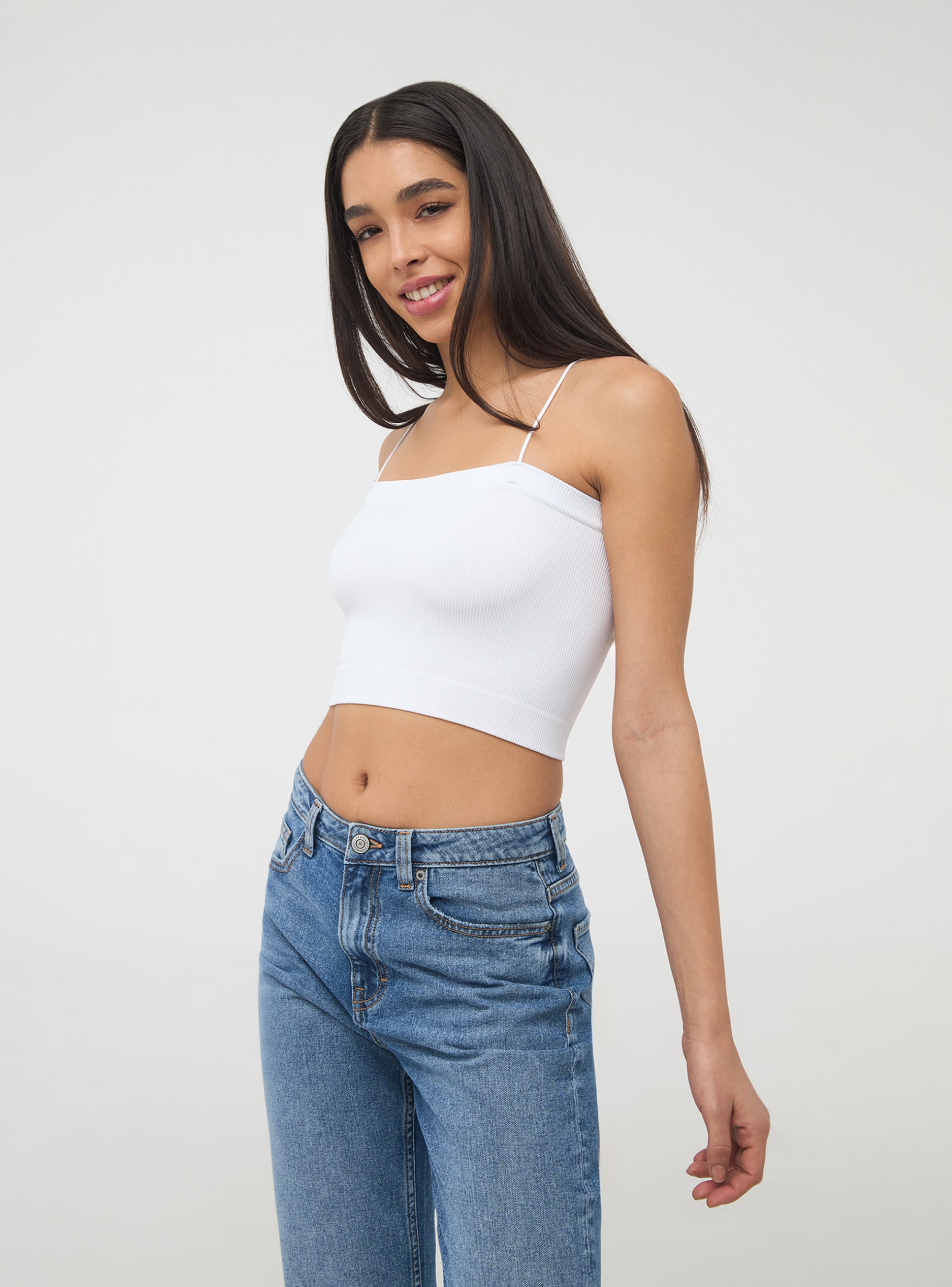 Optical white Seamless bandeau top - Buy Online