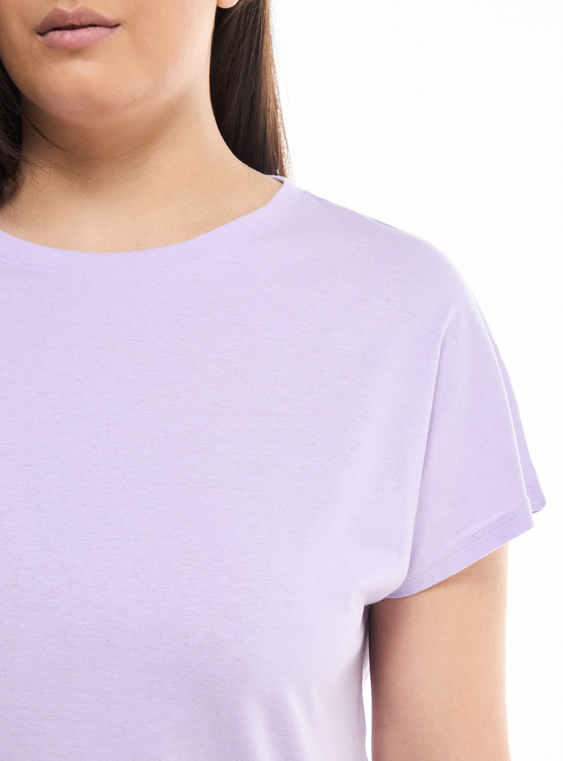 Lilla Single-colour loose T-shirt Terranova Online - | Buy