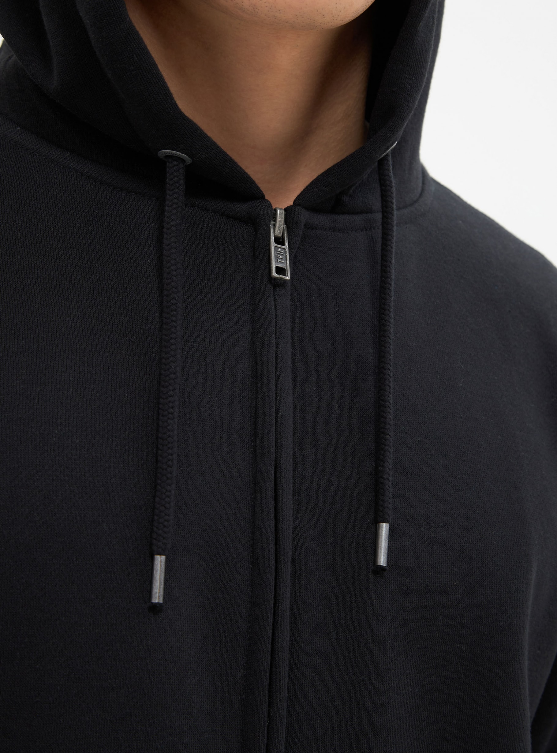 Black Zipped hoodie - Buy Online | Terranova