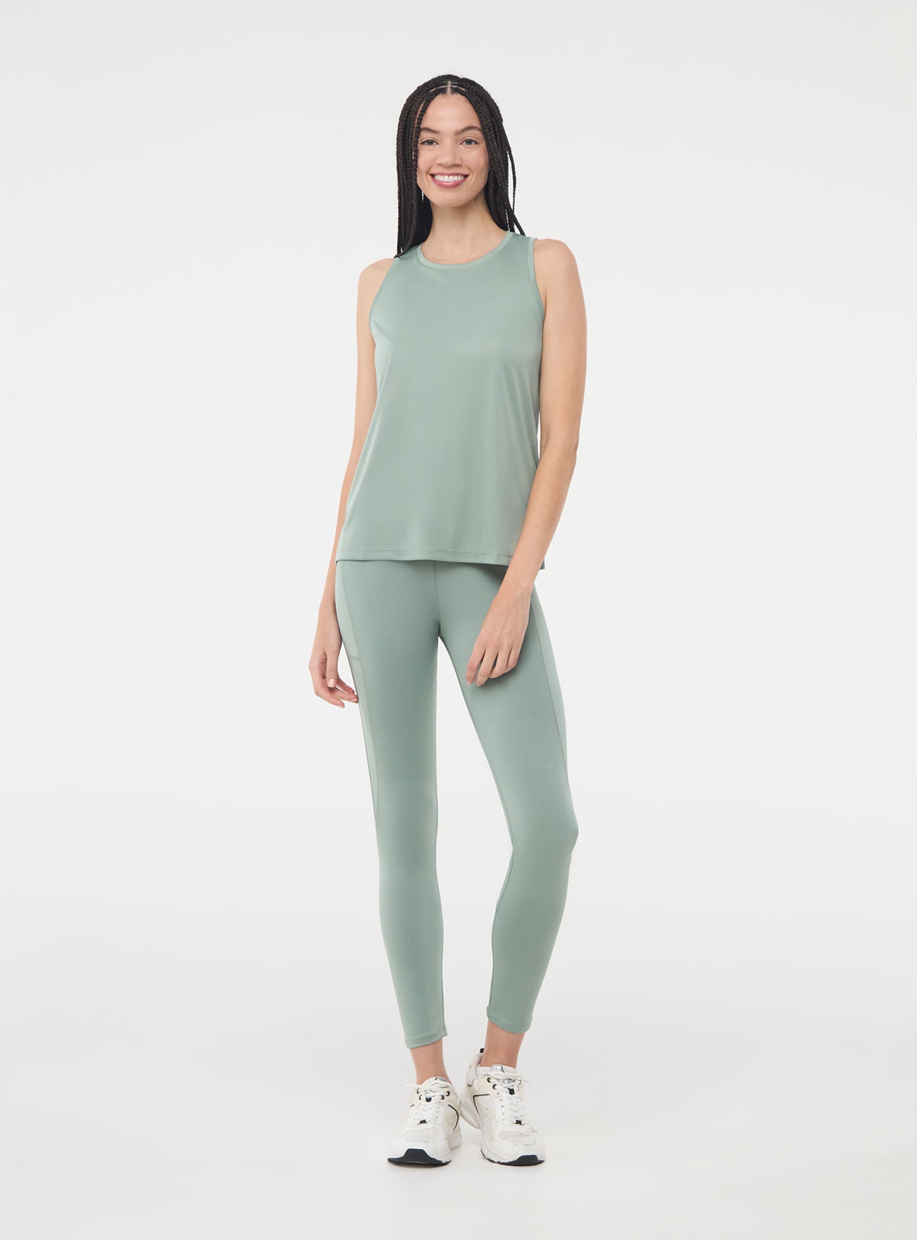 Sage Plain leggings with pocket - Buy Online