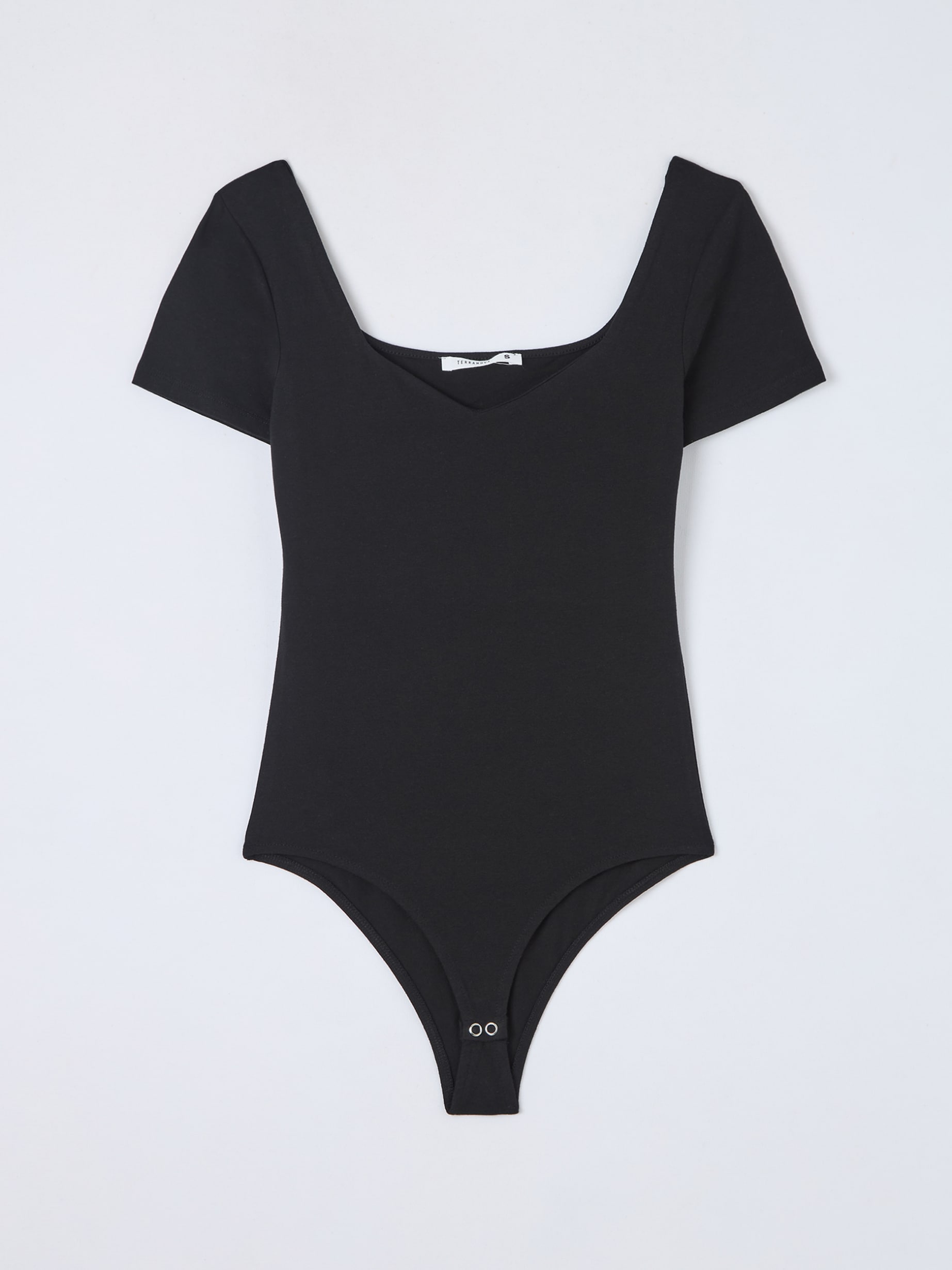 Black Bodysuit in plain fabric - Buy Online