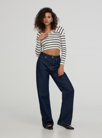 Jeans a zampa Blu denim scuro Acquista Online Terranova