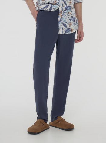 新品入荷 PMTU52208P CHINOS ELASTICO BOTTONE LINO S105 Czarny - Kup パンツ