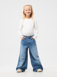 Duge hlače od trapera Djevojčica 010