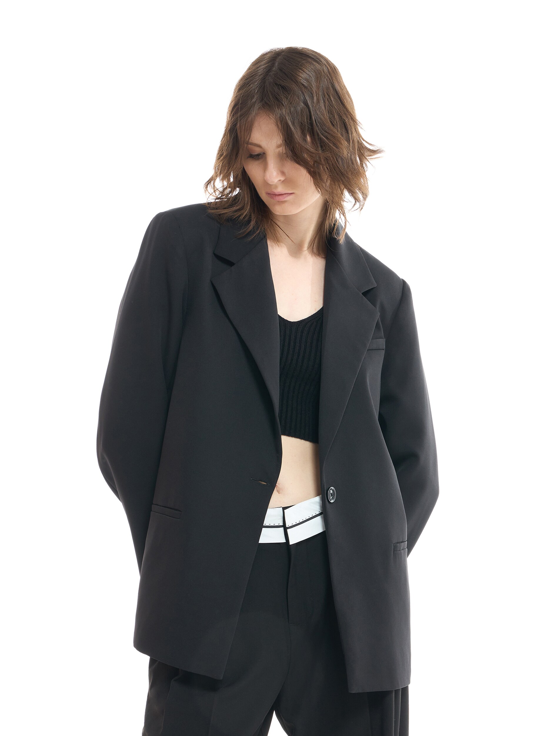 Black Single-colour single-breasted blazer - Buy Online | Terranova