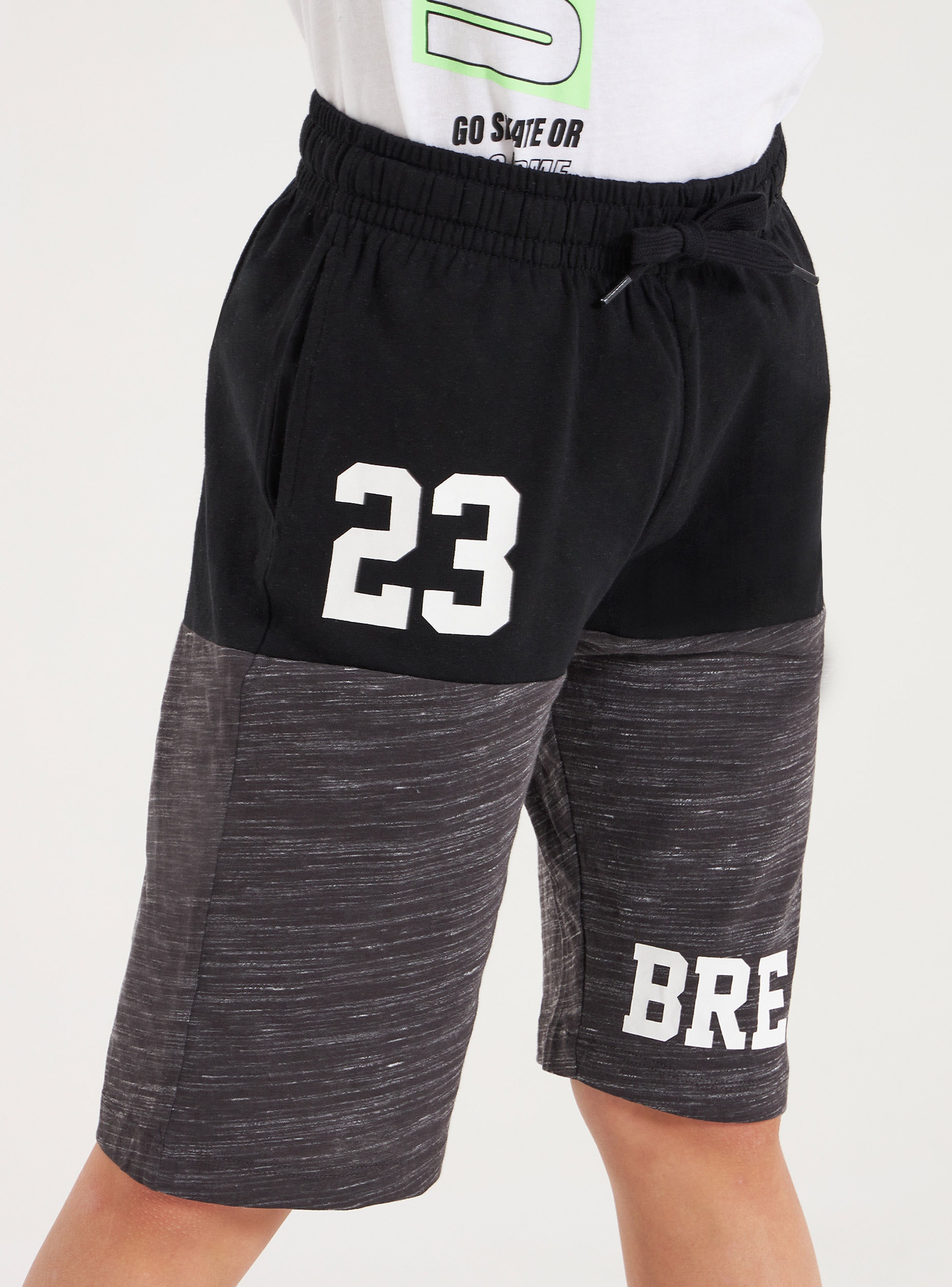 black jogger shorts boys