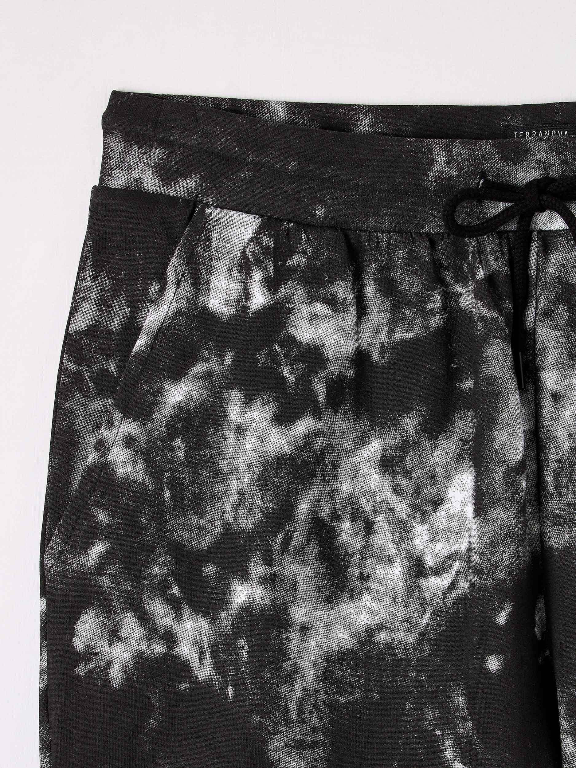 black and brown tie dye sweatpants