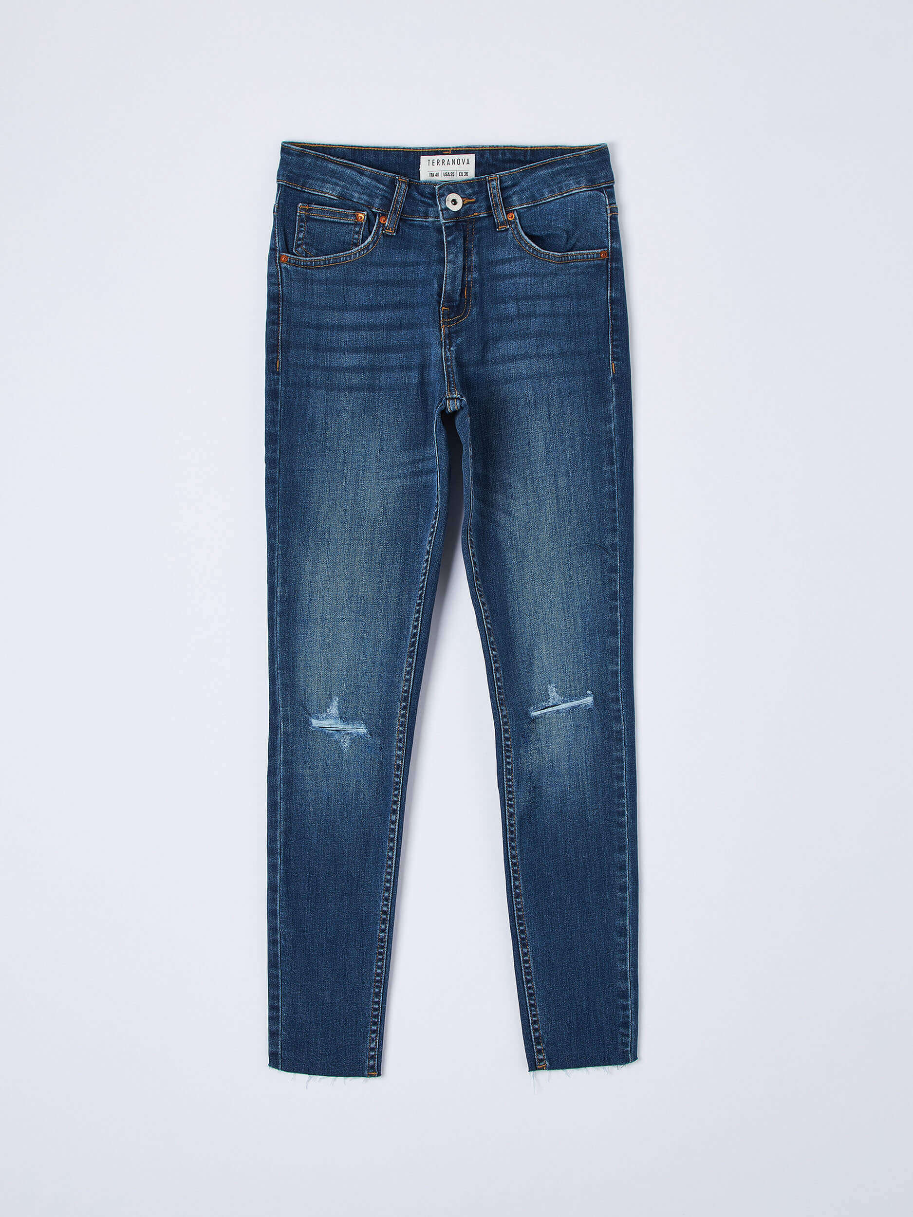 long ripped jeans