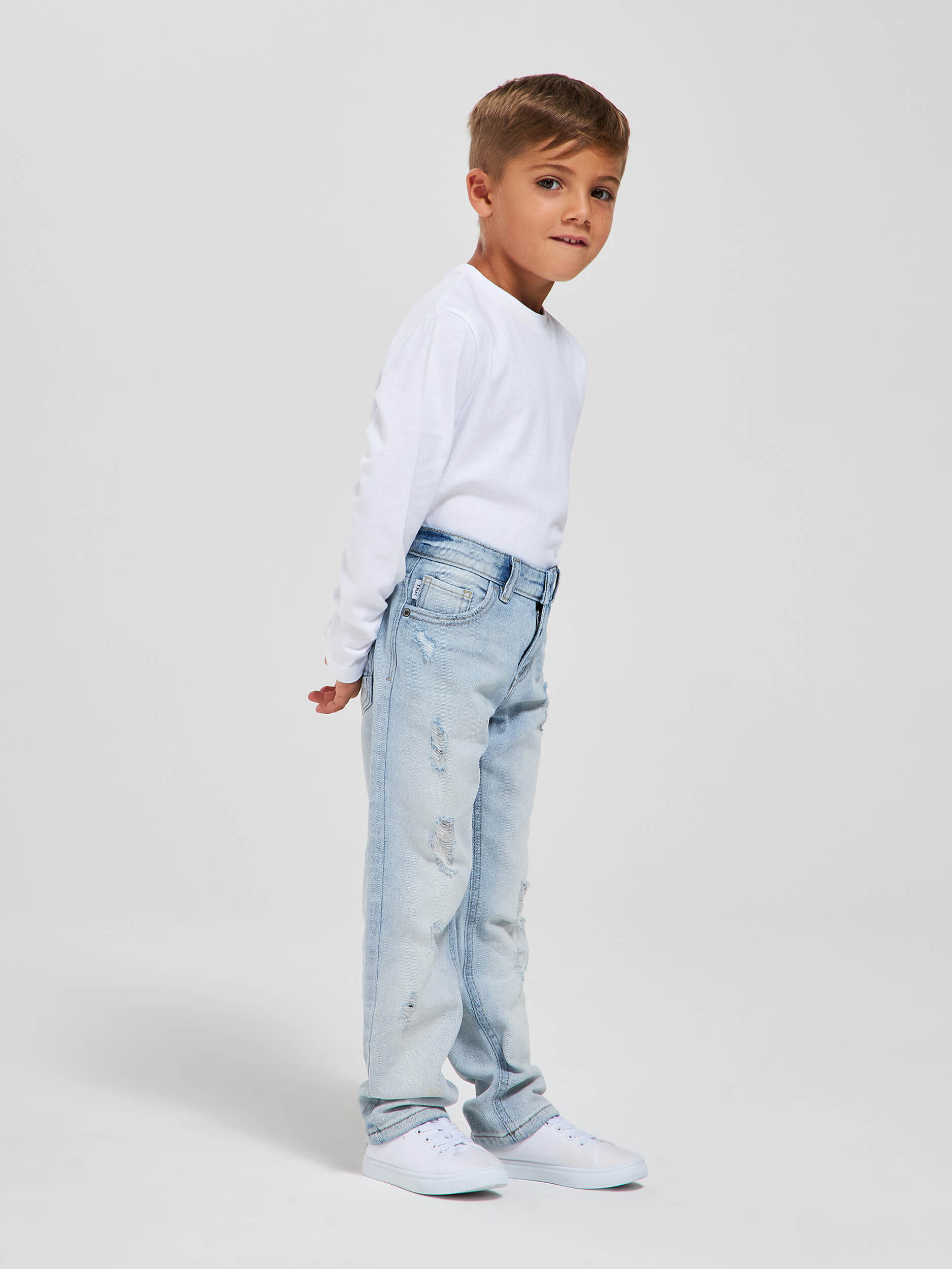 blue ripped jeans boys