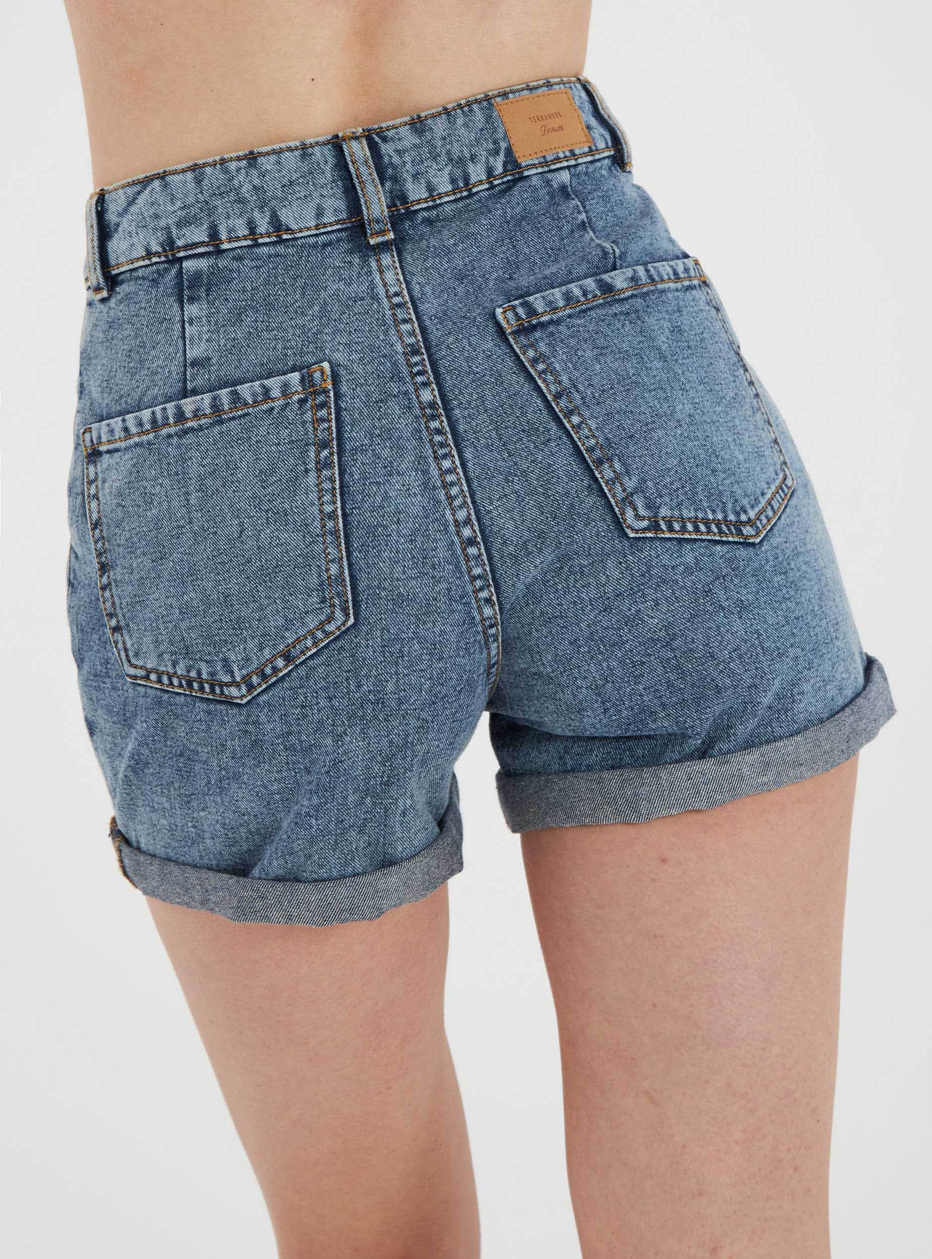 Balloon denim shorts clearance