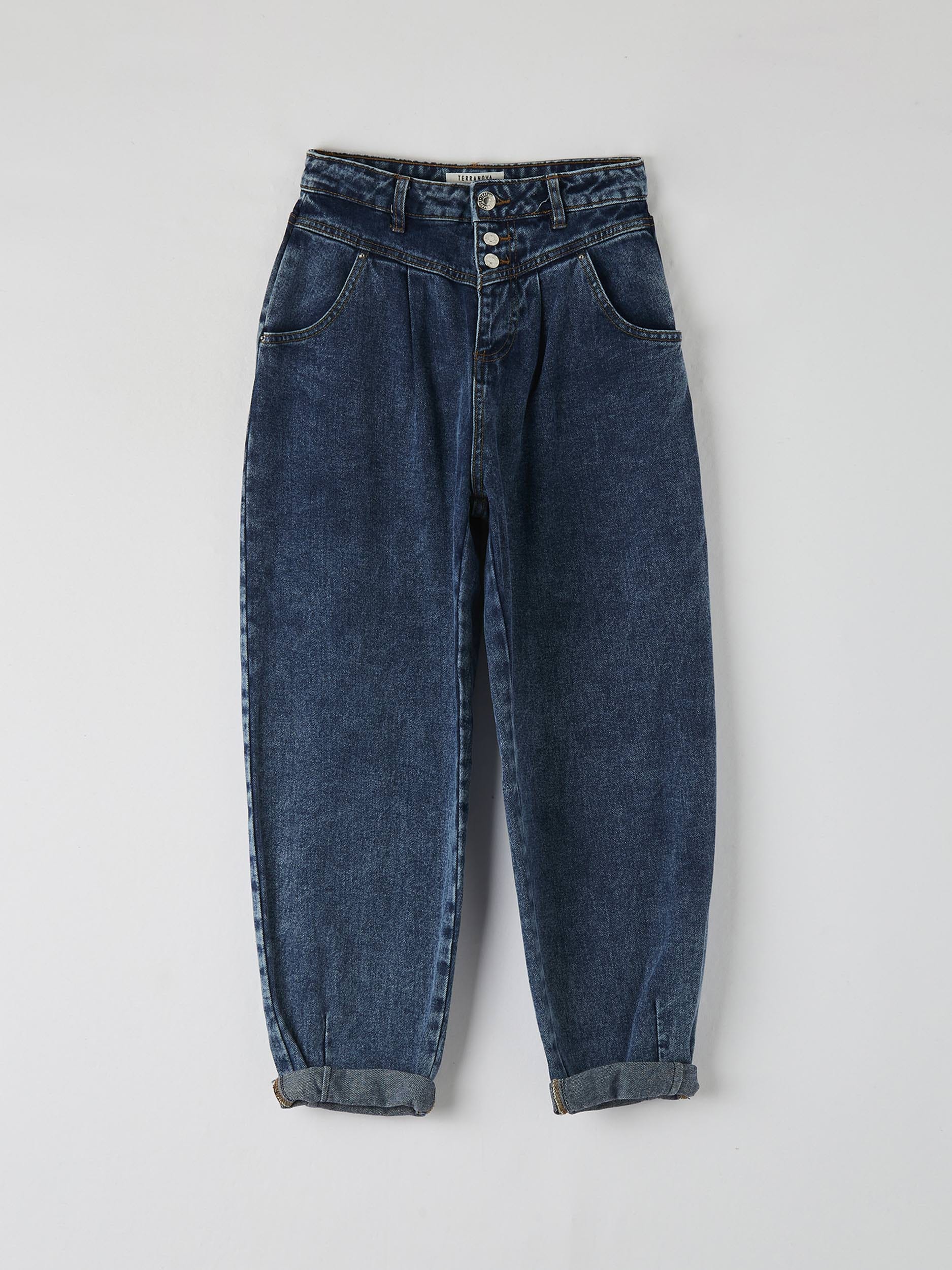 denim balloon pants