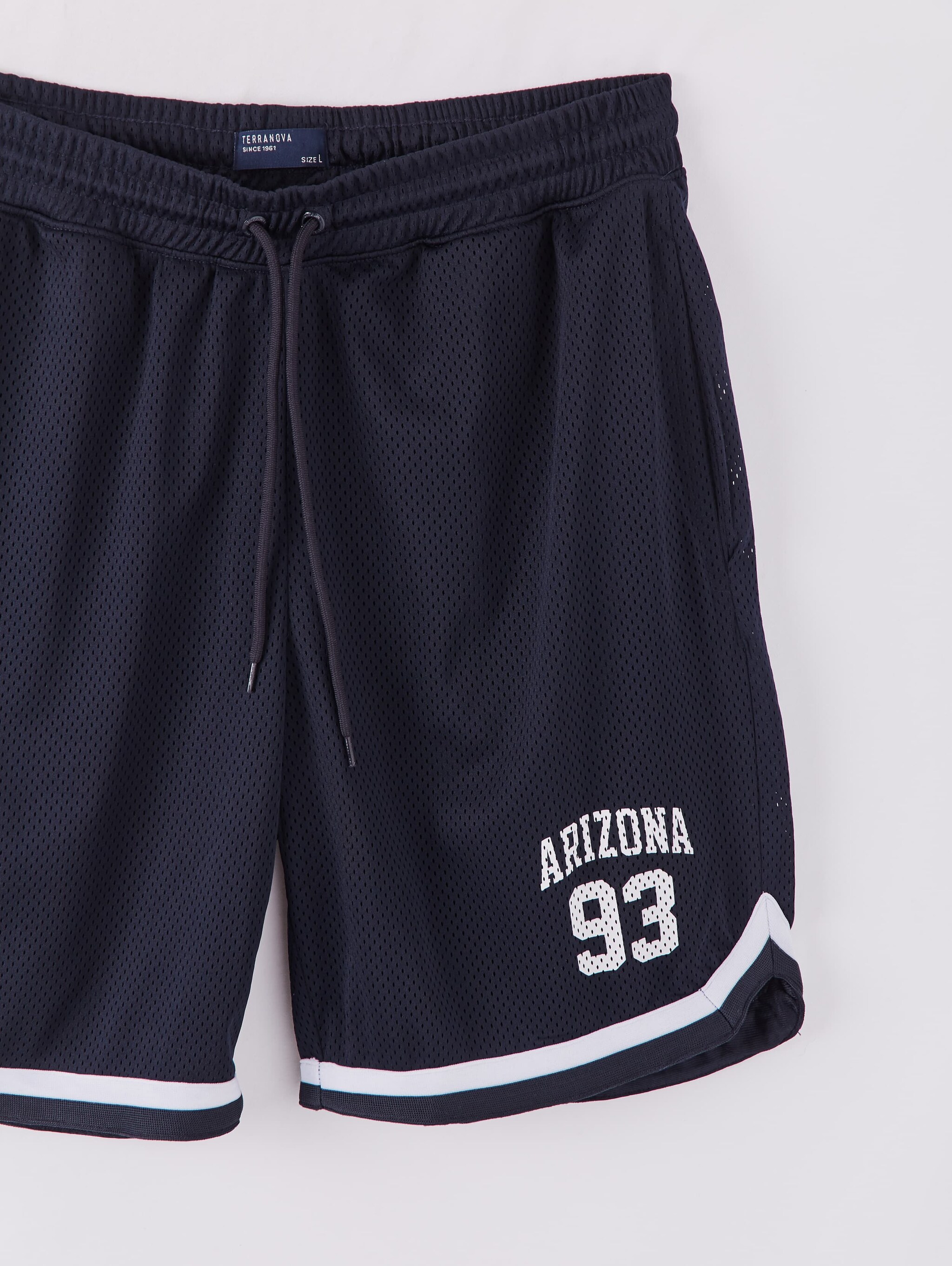 Basketball Shorts With Print Blue Navy Acquista Online Terranova