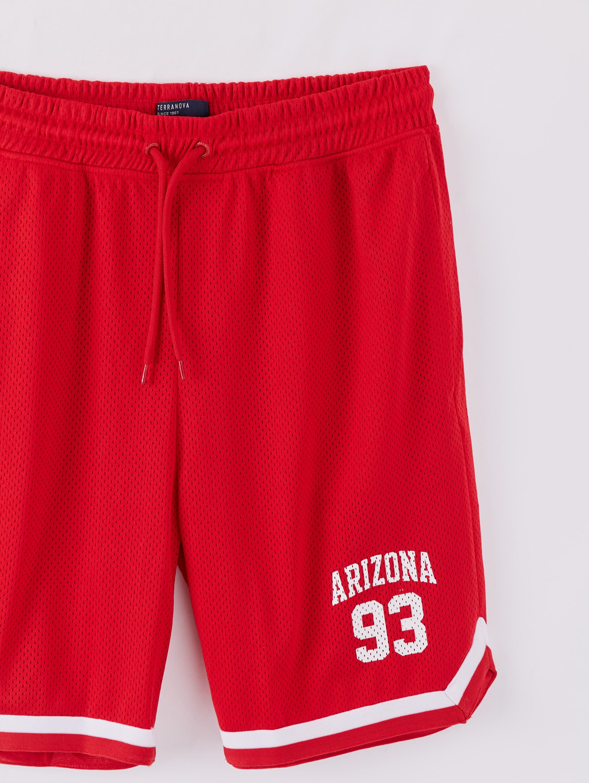 Basketball Shorts With Print Red Bright Acquista Online Terranova