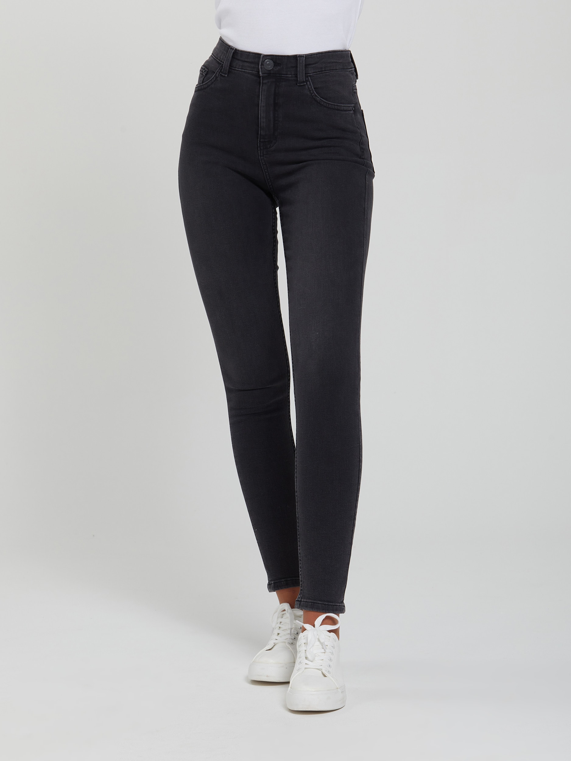 high waisted black pants skinny