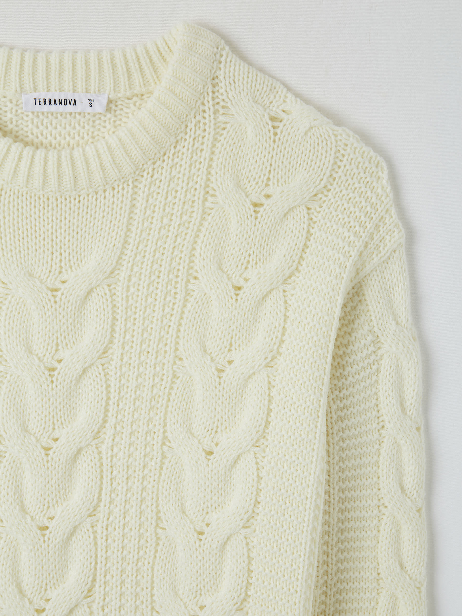 cable knit sweatshirt