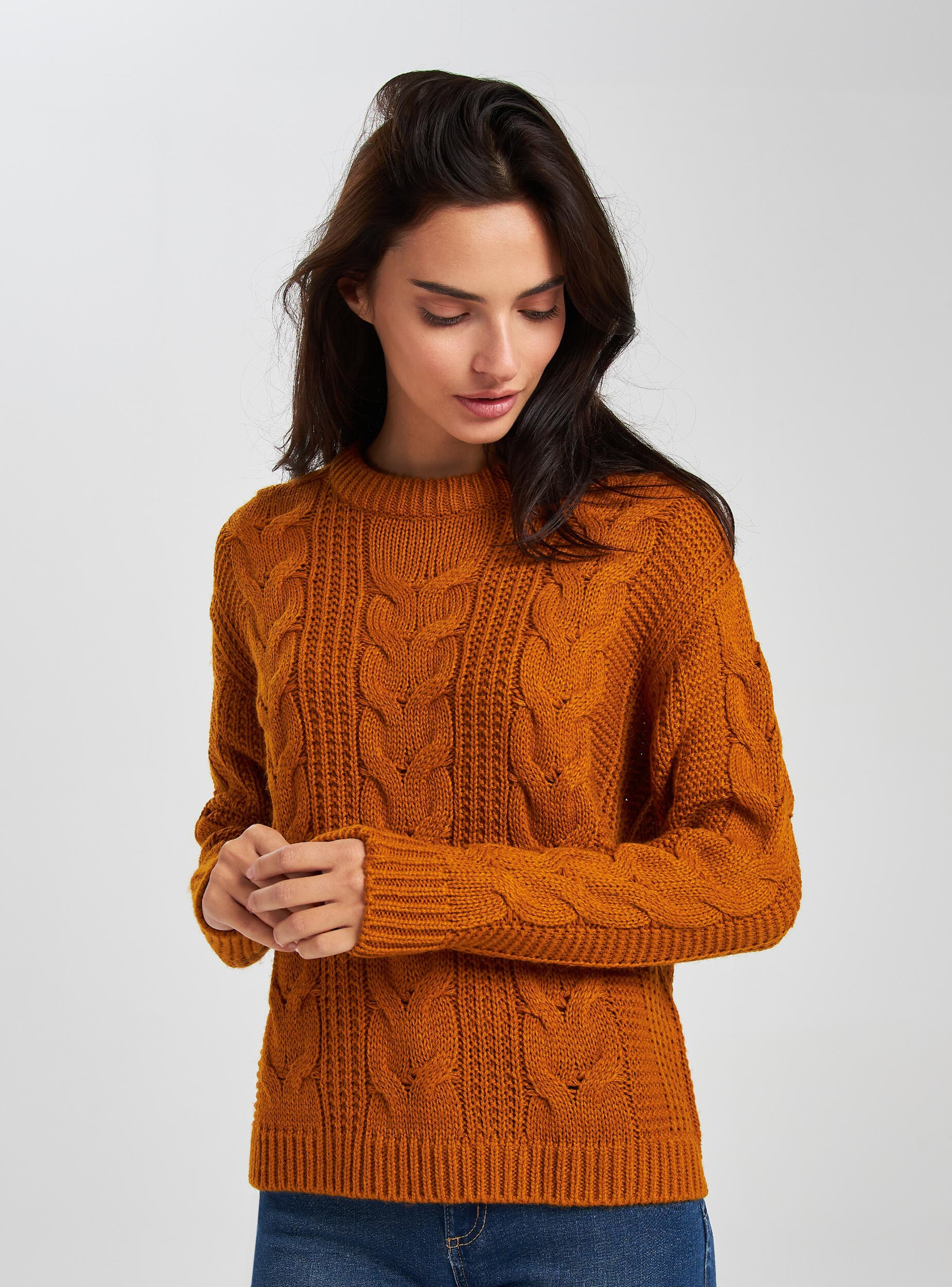 cable knit sweatshirt