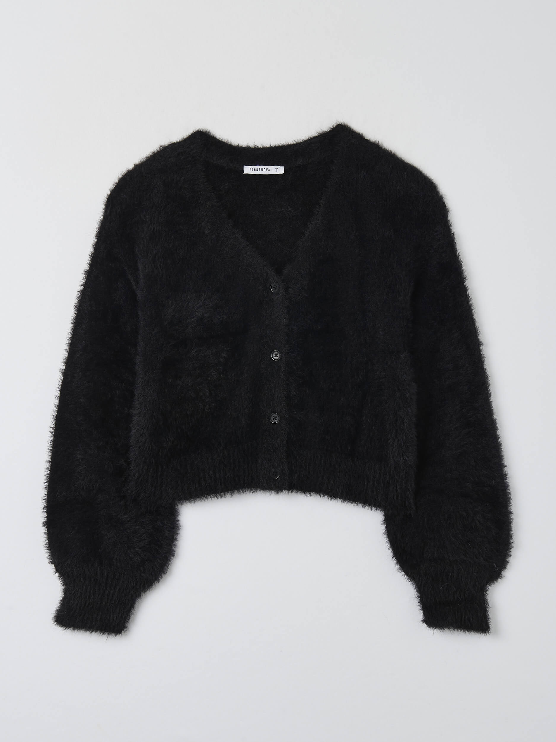 black soft cardigan
