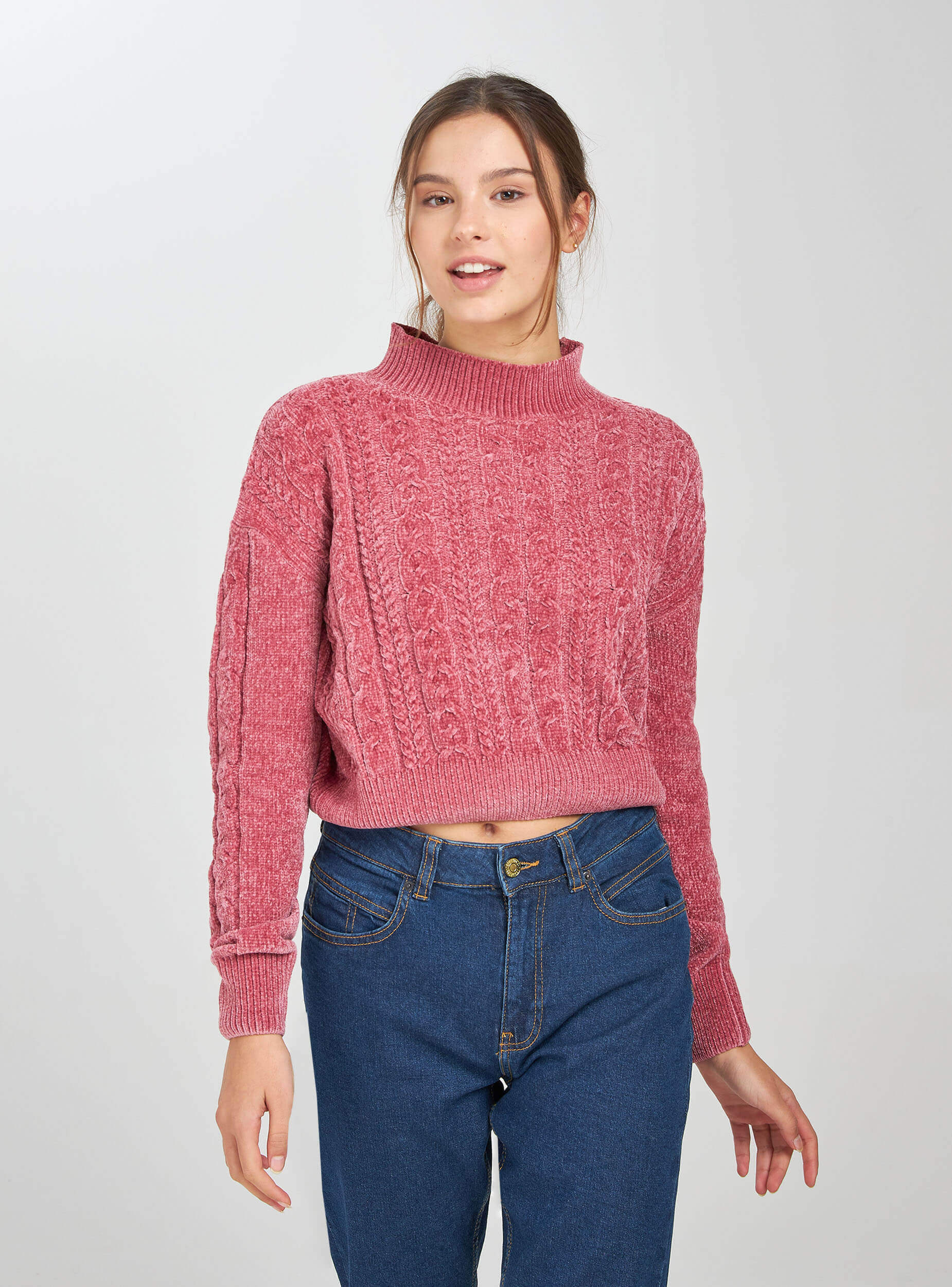 mock turtleneck sweatshirt