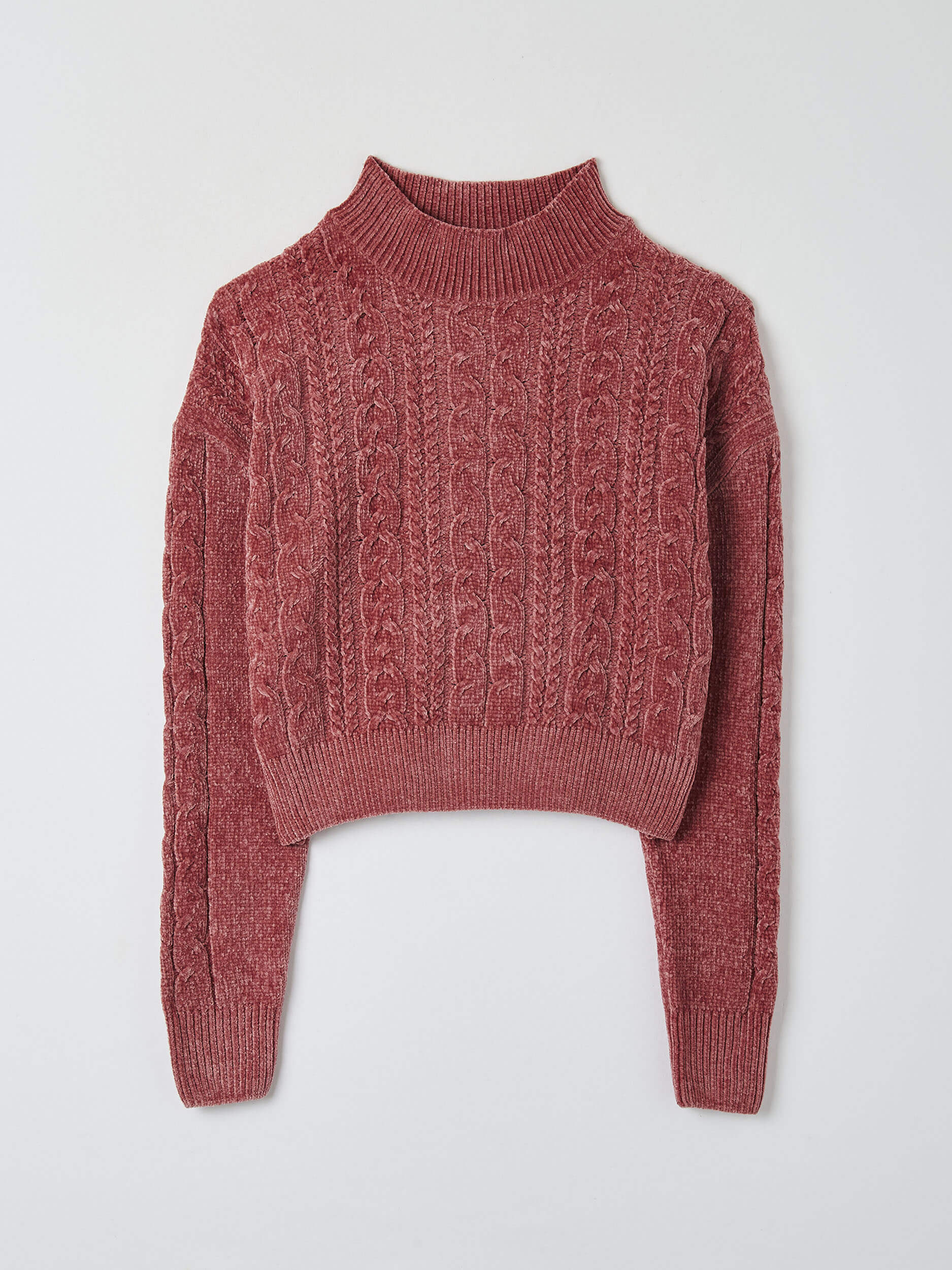 cropped turtleneck sweatshirt