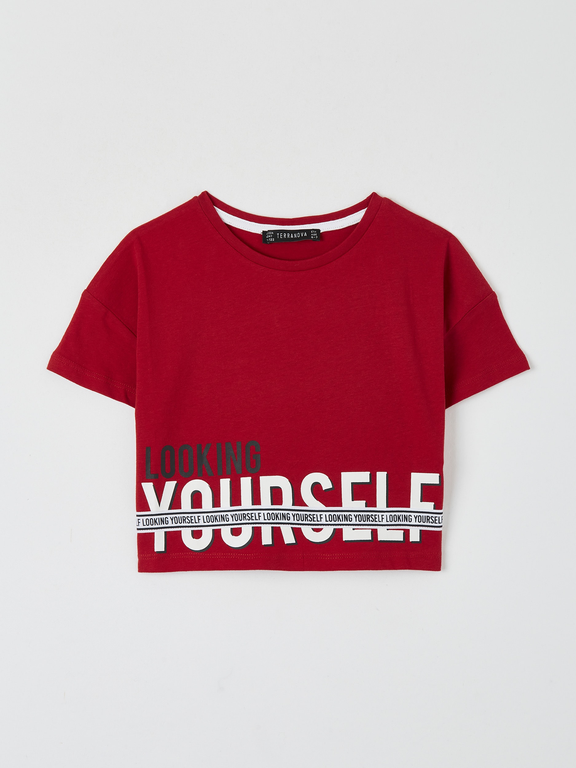 cropped red t shirt