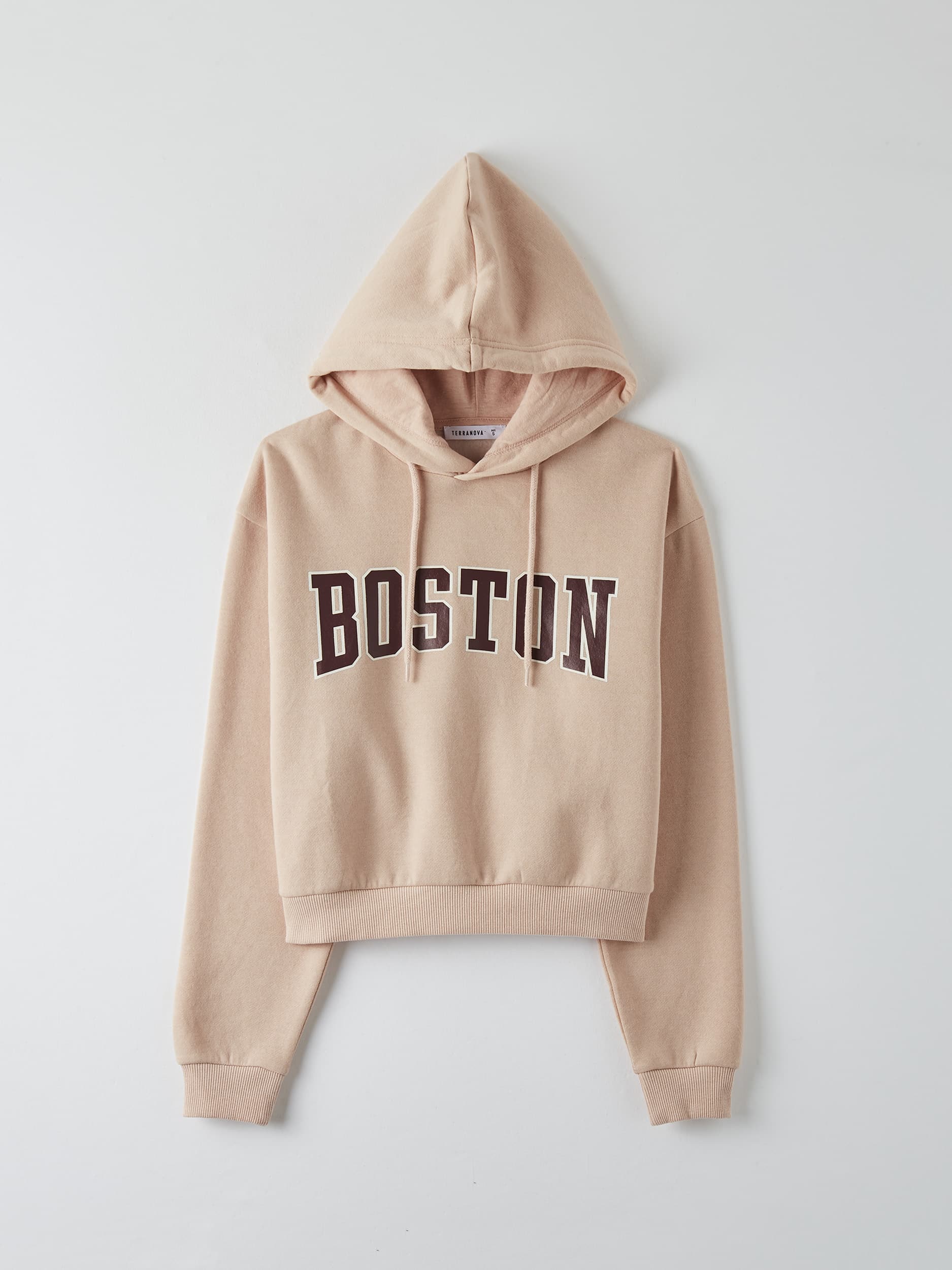 light pink cropped hoodie