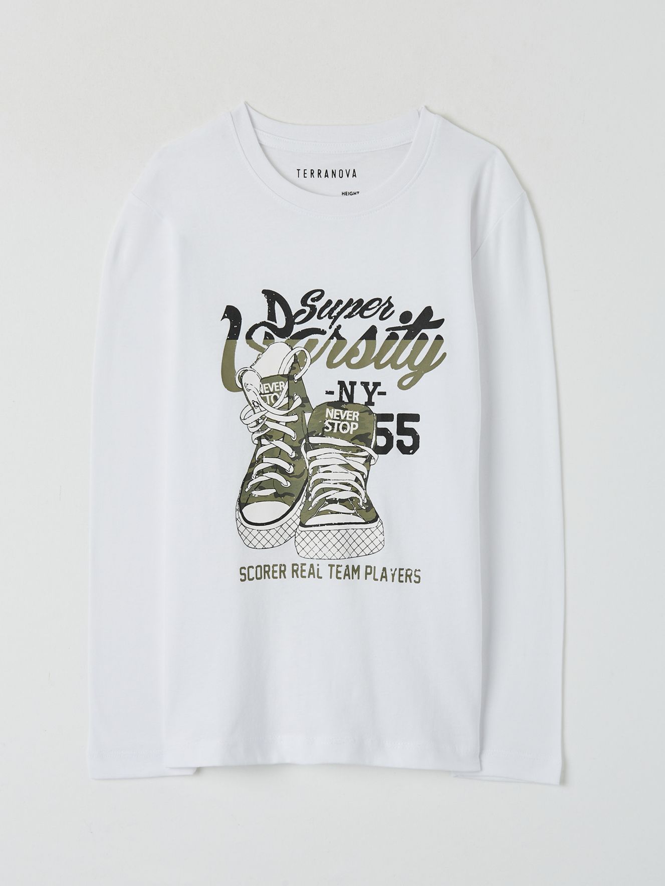 Optical white Shoe print T-shirt - Buy Online | Terranova