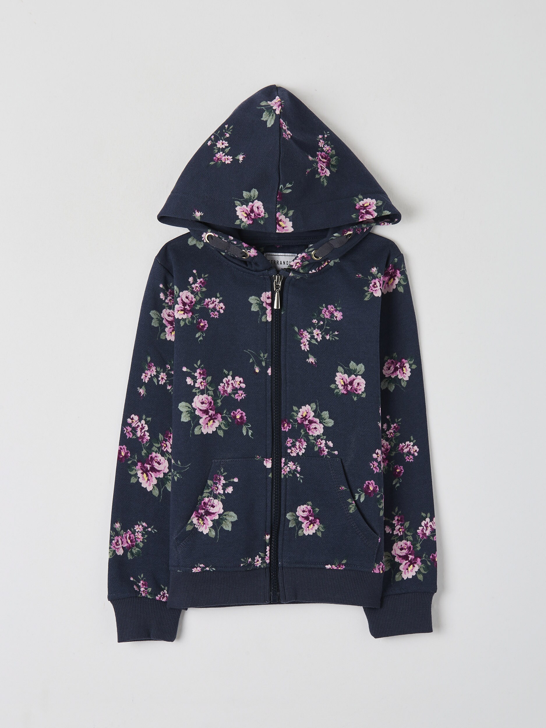 floral hooded sweatshirt