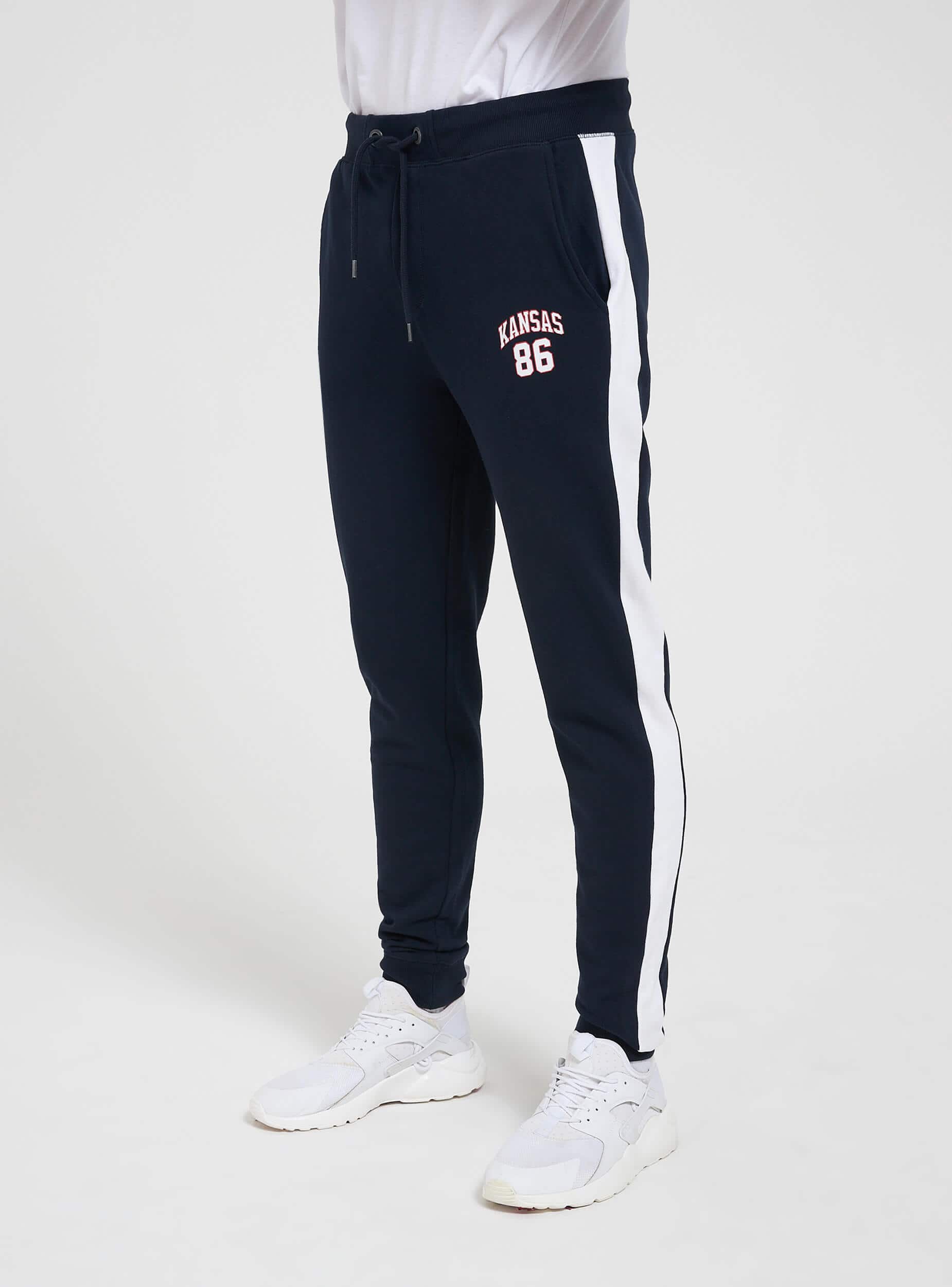 joggers with a stripe