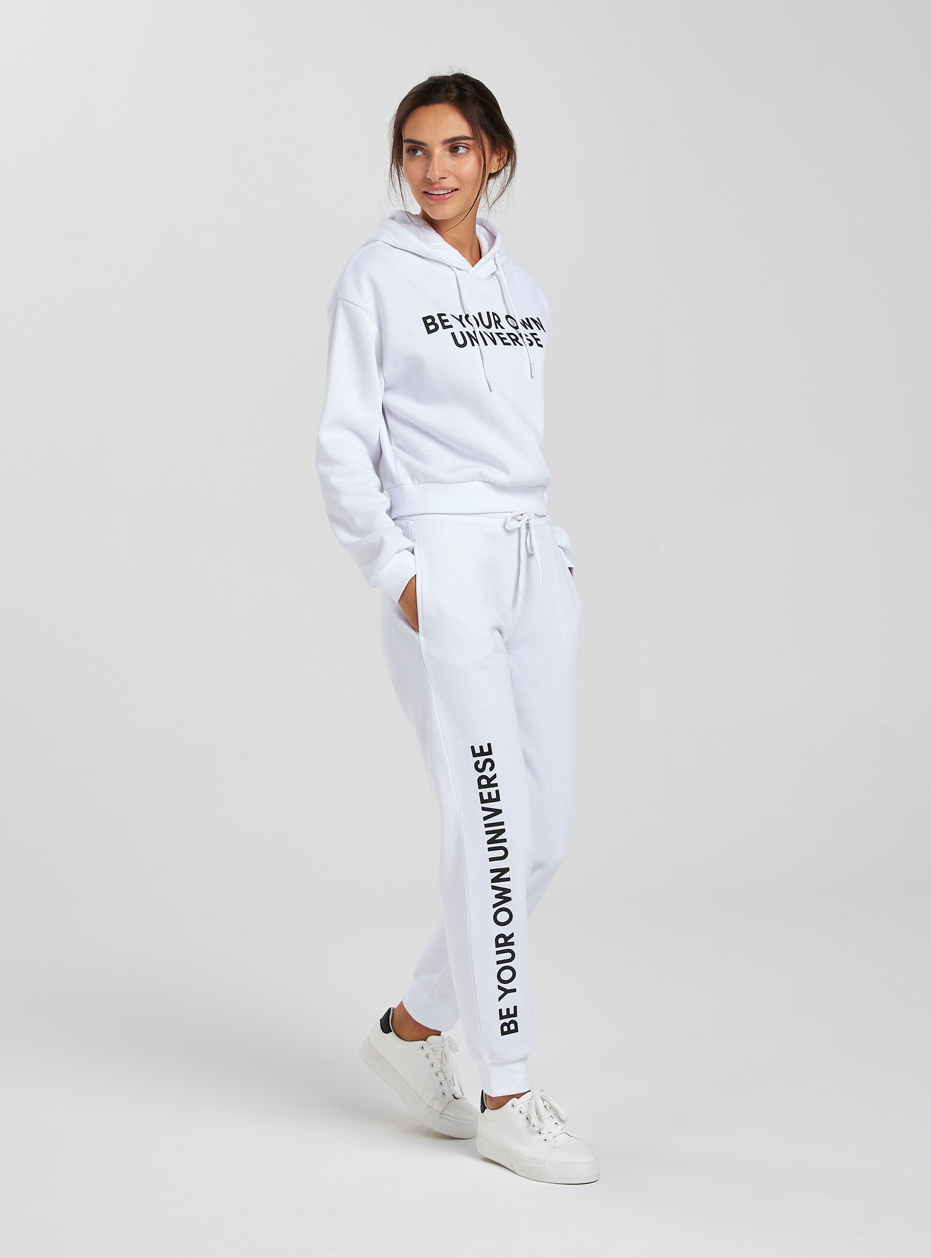 white jogging pants