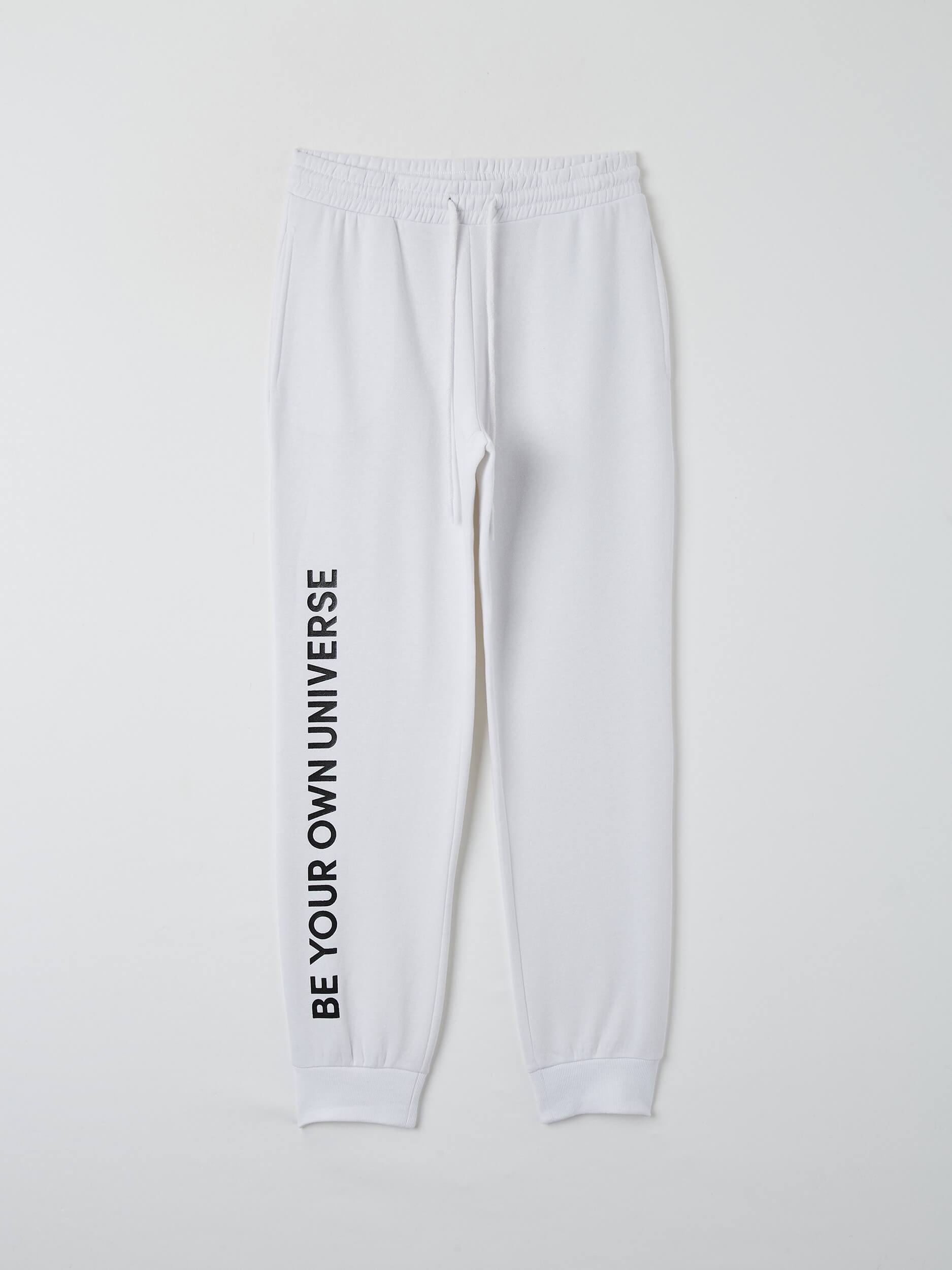 ladies white jogging bottoms