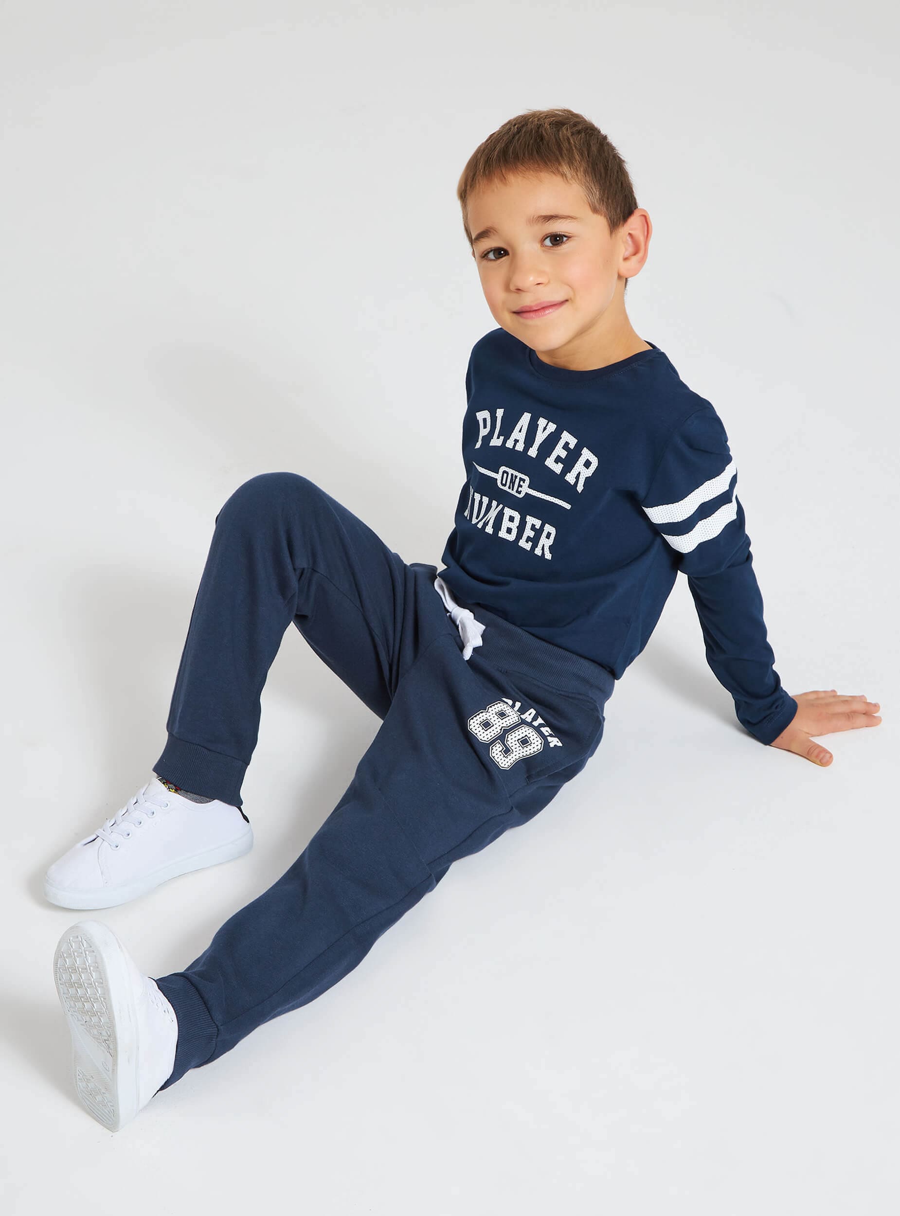 boys blue tracksuit bottoms