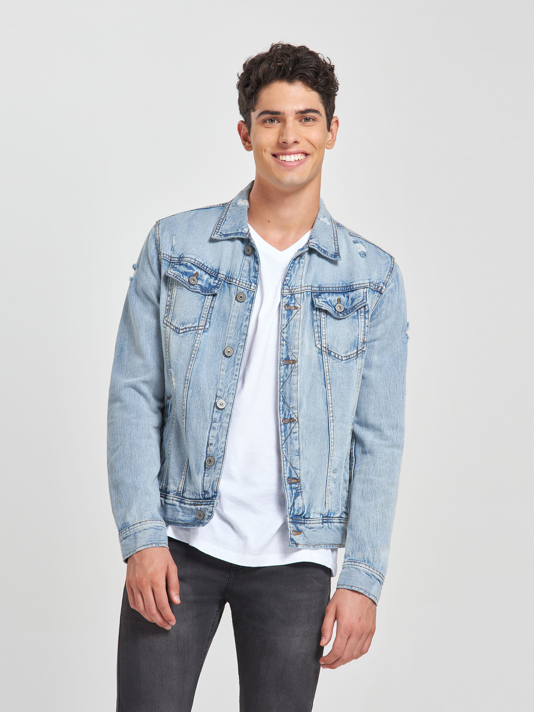 denim jacket with belt
